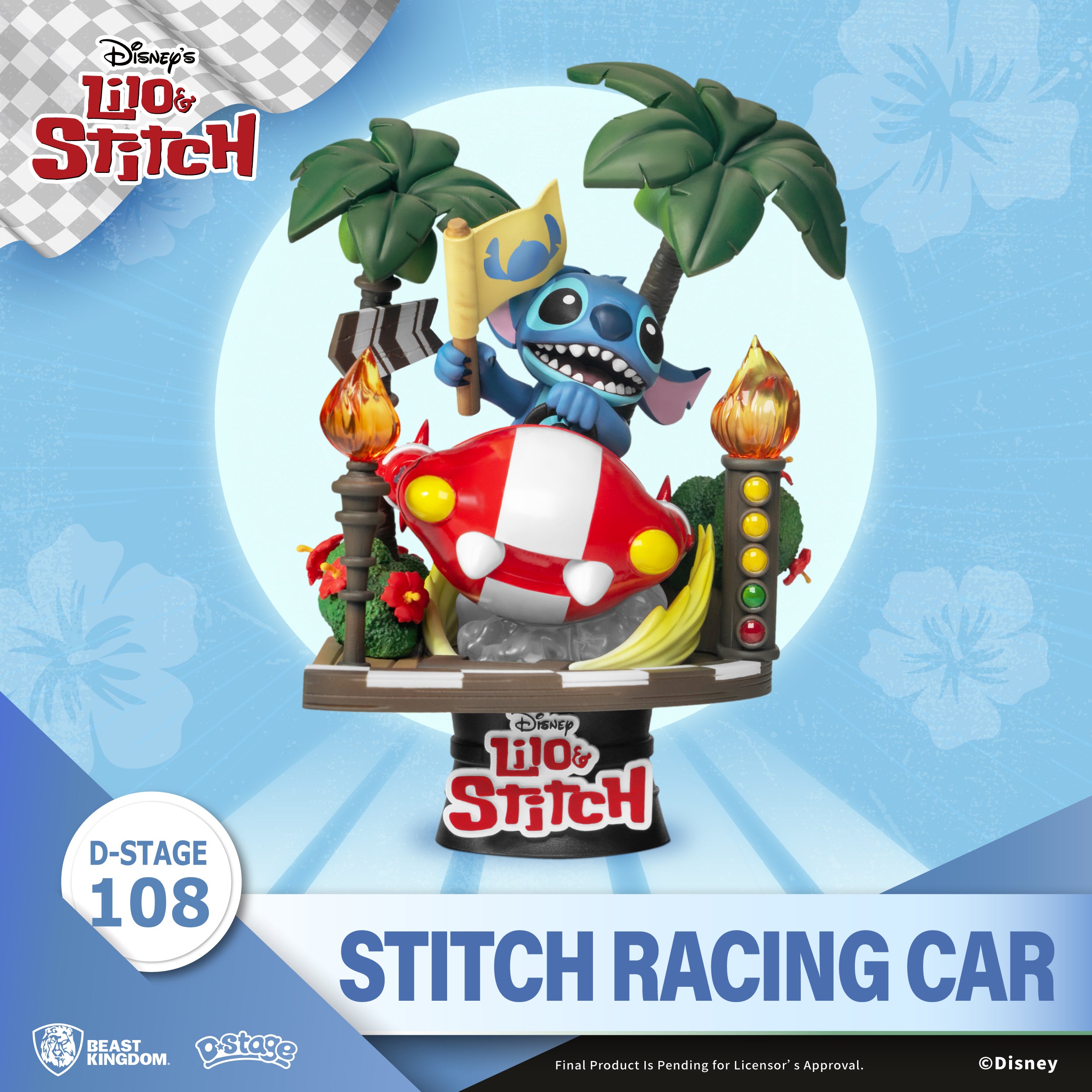 Beast Kingdom DS-108-Stitch Racing Car (RE)