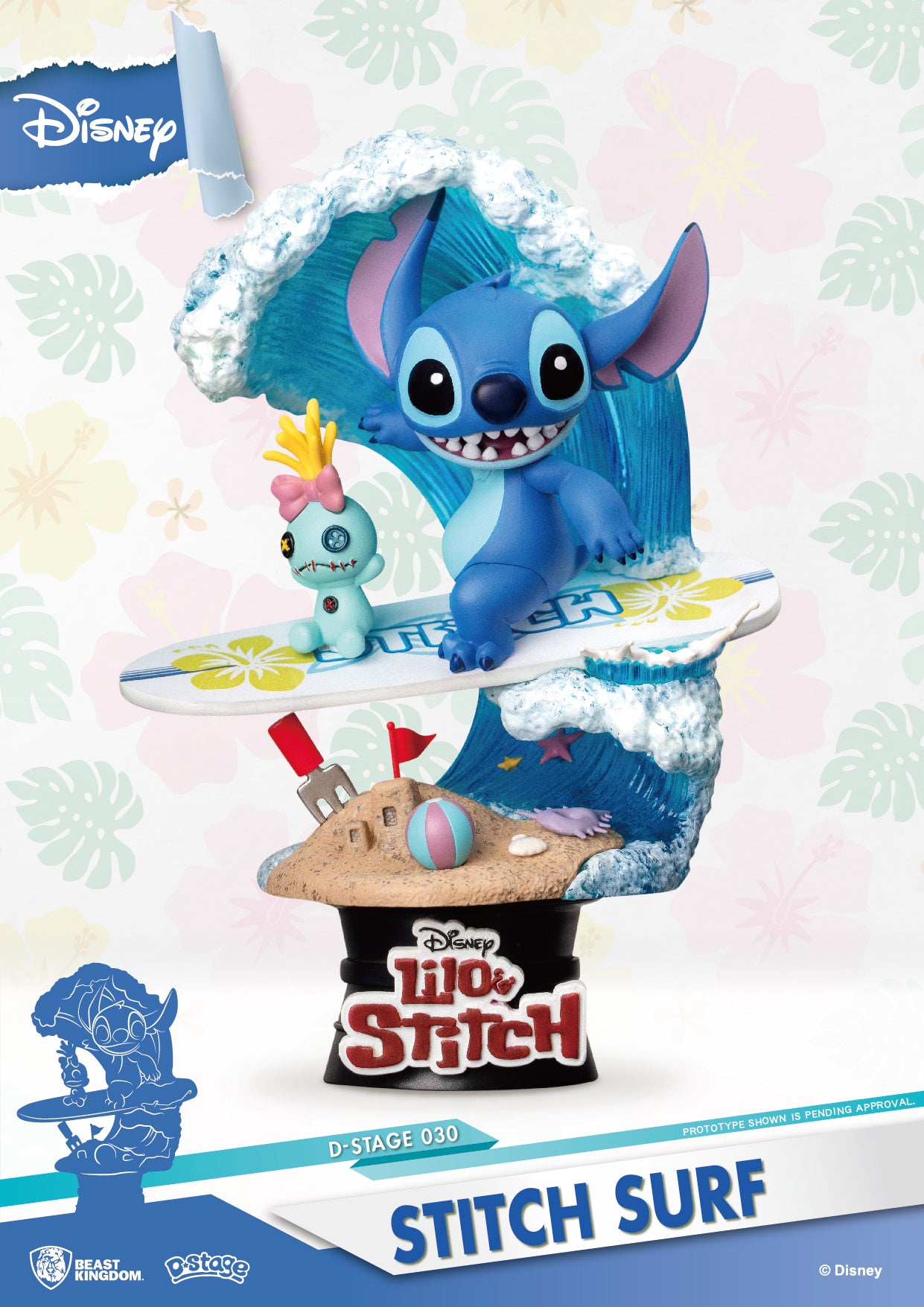 Beast Kingdom DS-030-Stitch Surf (RE)