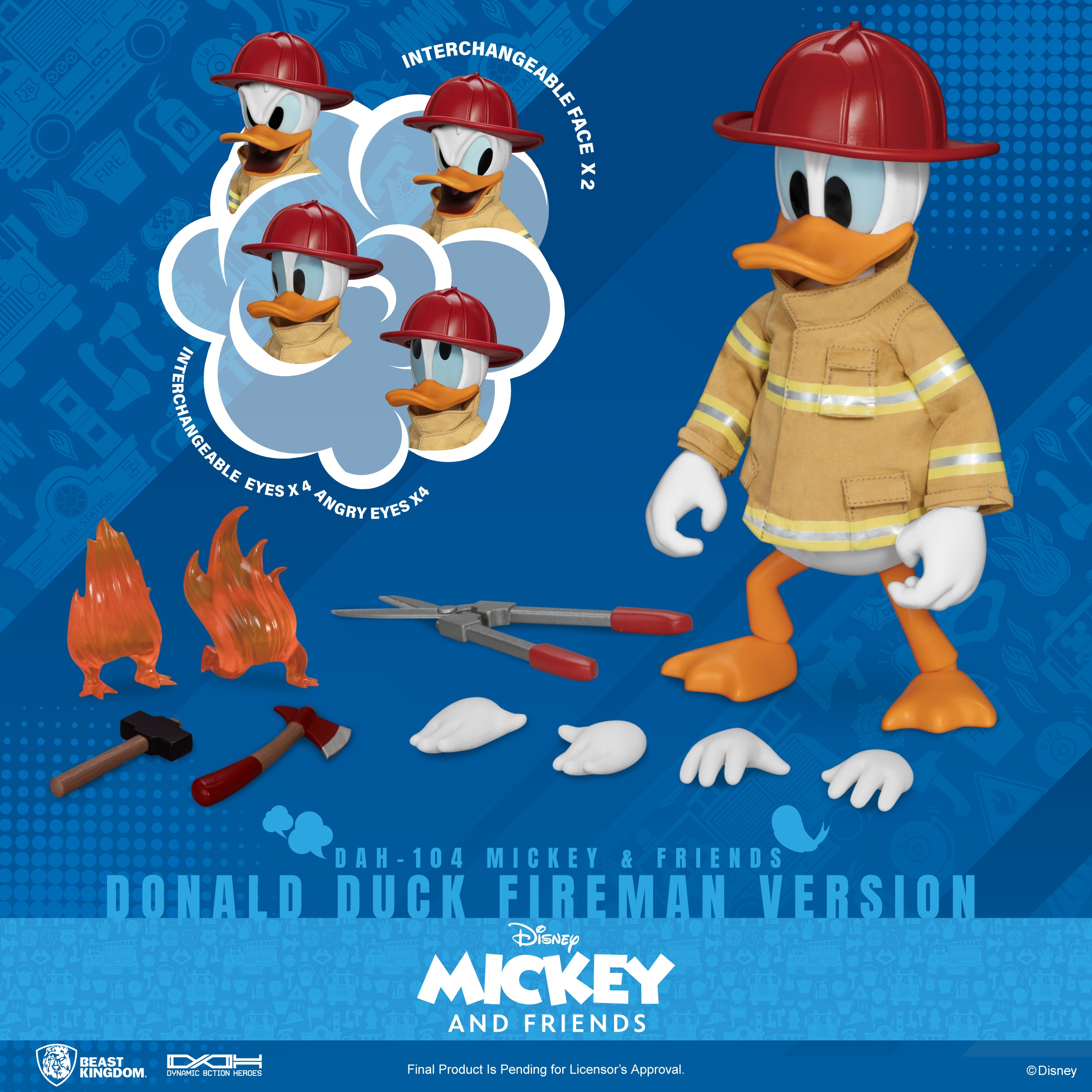 Beast Kingdom DAH-104 Mickey & Friends  Donald Duck Fireman version