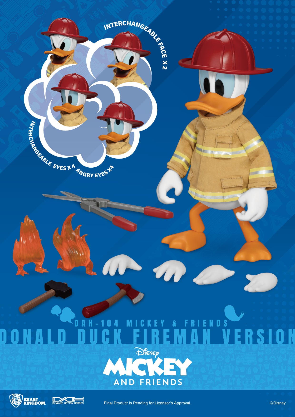 Beast Kingdom DAH-104 Mickey & Friends  Donald Duck Fireman version