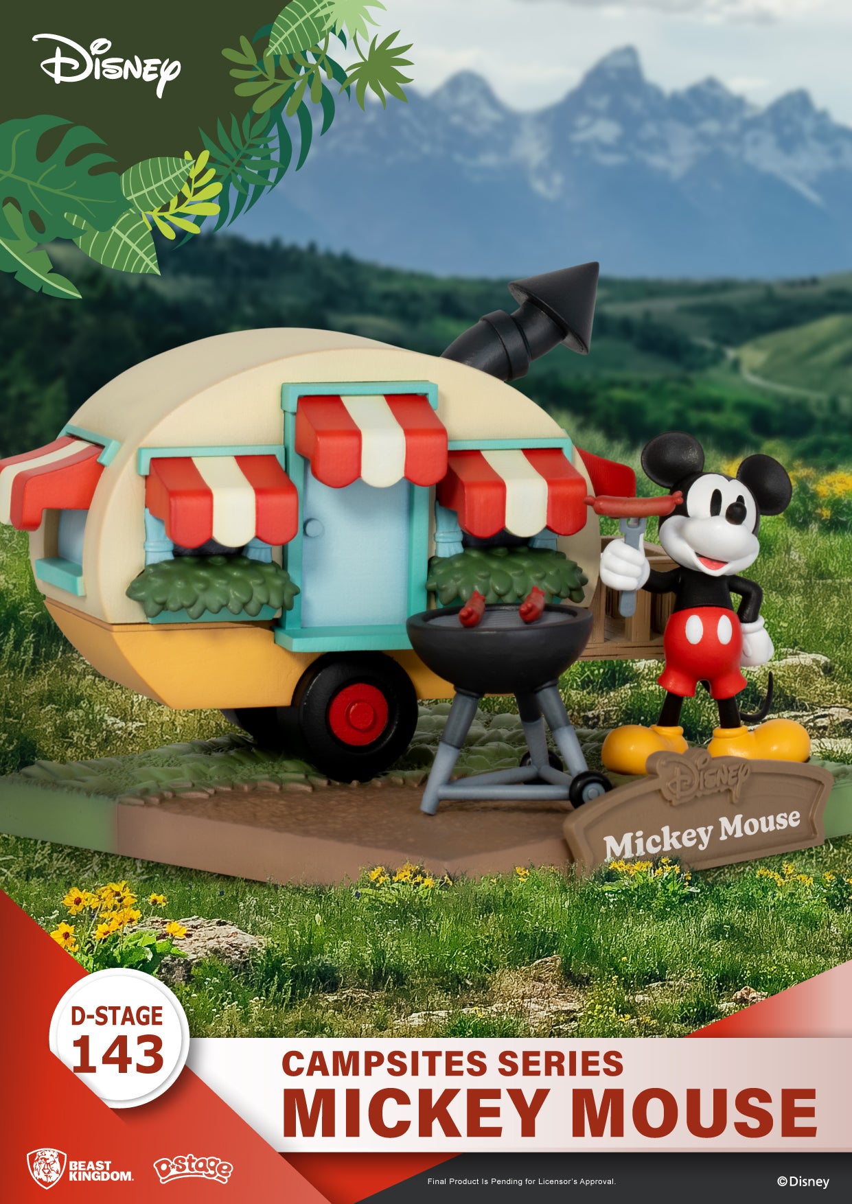 Beast Kingdom DS-143 Disney Campsites Series - Mickey Mouse Diorama Stage D-Stage Figure Statue