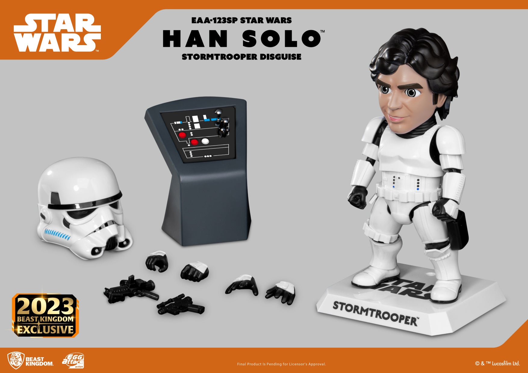 Beast Kingdom EAA-123SP STAR WARS Han Solo (Stormtrooper Disguise) Egg Attack Action
