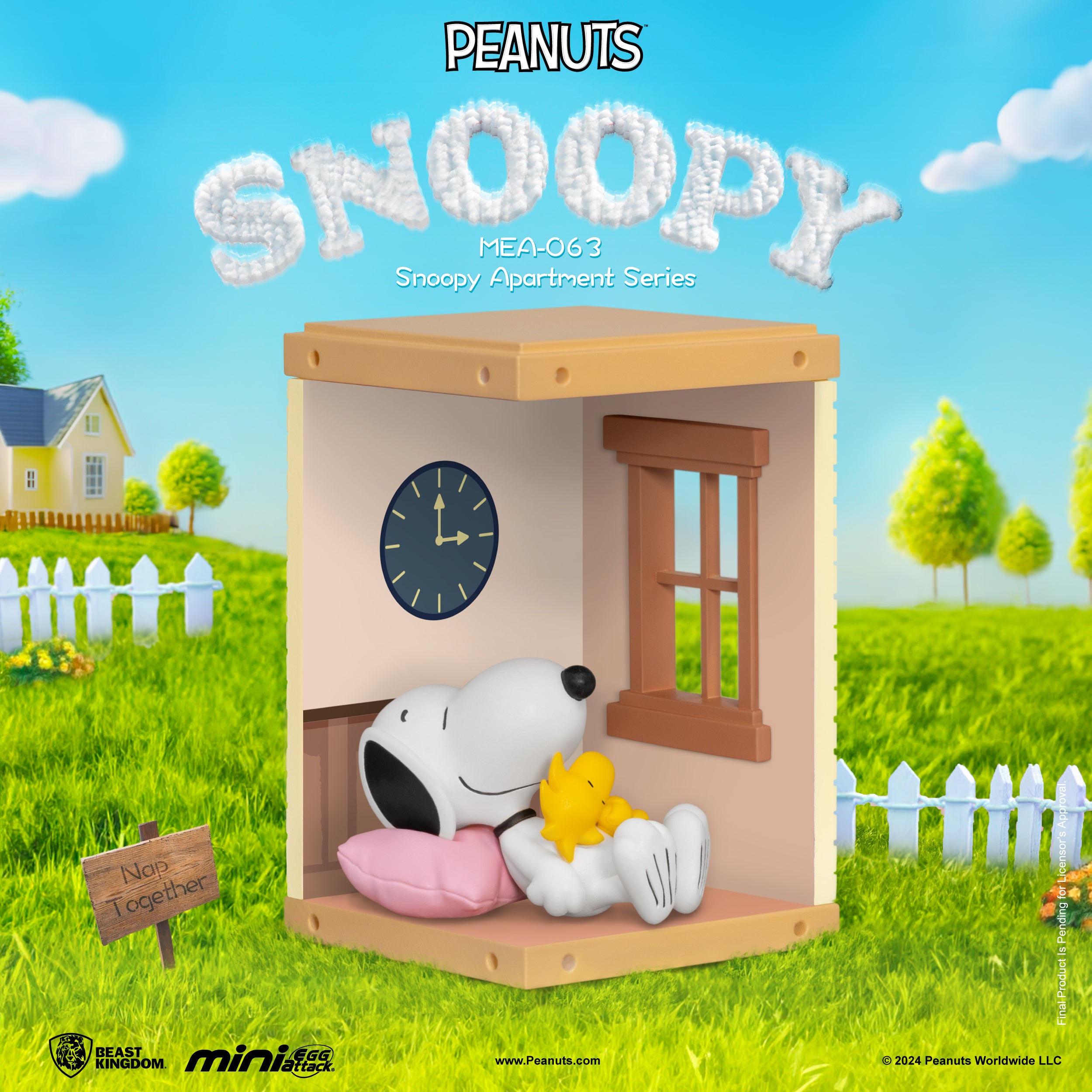 Beast Kingdom MEA-063 Snoopy Apartment Series Blind Box set (6pcs) Mini Egg Attack Figure