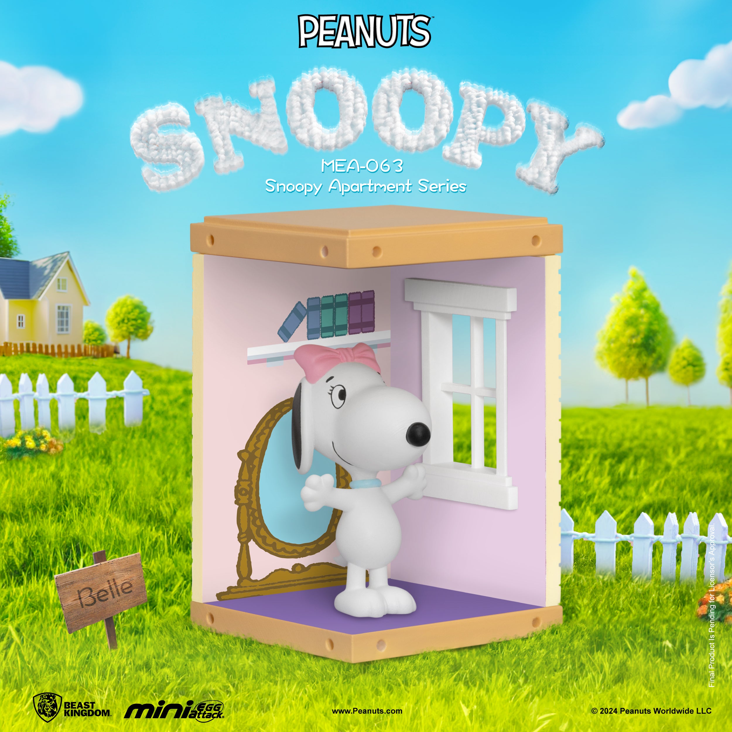 Beast Kingdom MEA-063 Snoopy Apartment Series Blind Box set (6pcs) Mini Egg Attack Figure