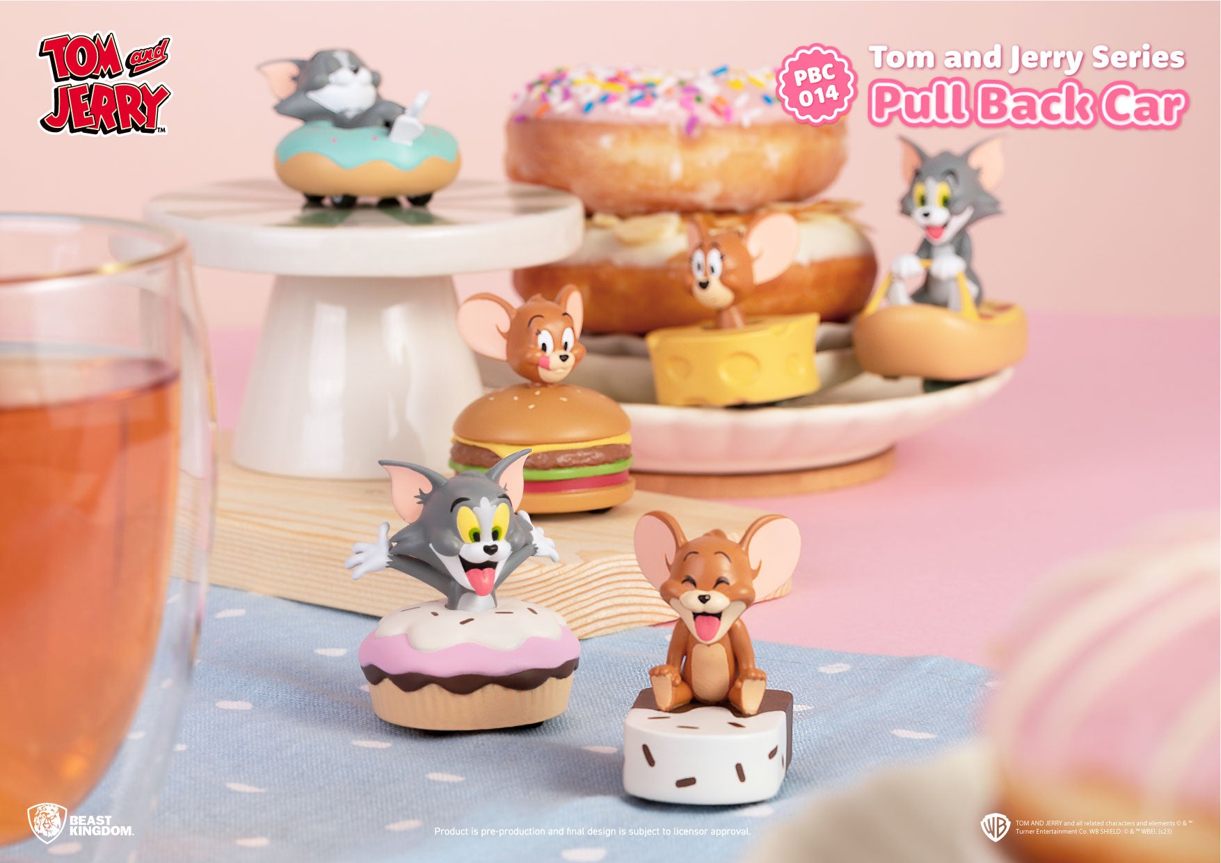 Beast Kingdom PBC-014 Tom and Jerry Series Pull Back Car Blind box Set(6pcs)