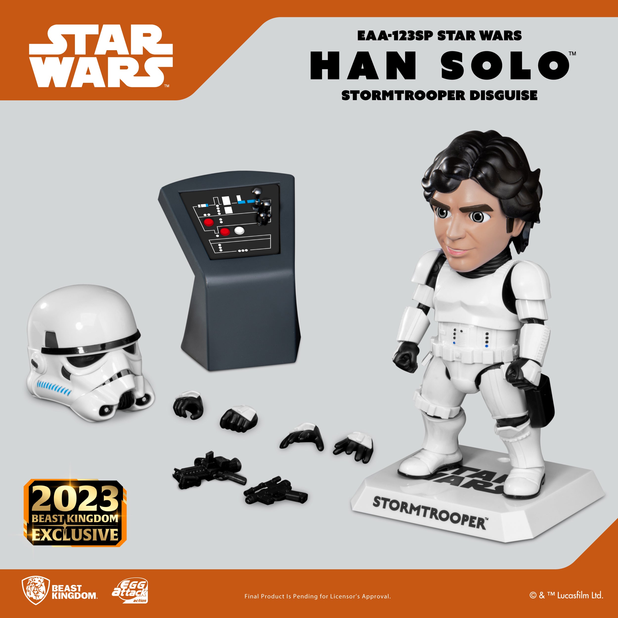 Beast Kingdom EAA-123SP STAR WARS Han Solo (Stormtrooper Disguise) Egg Attack Action