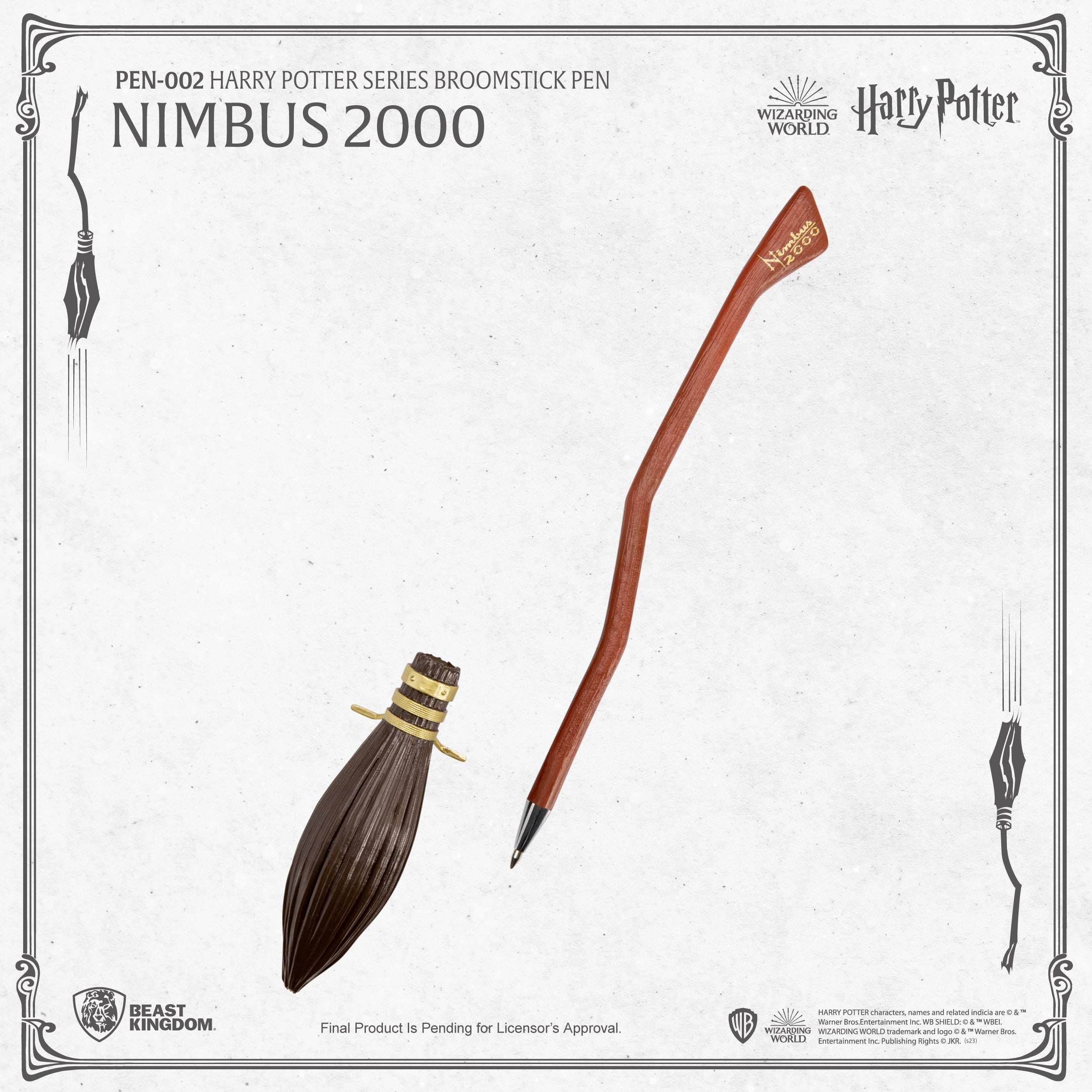 Beast Kingdom PEN-002 WARNER BROS: Harry Potter Series Broomstick Pen Nimbus 2000