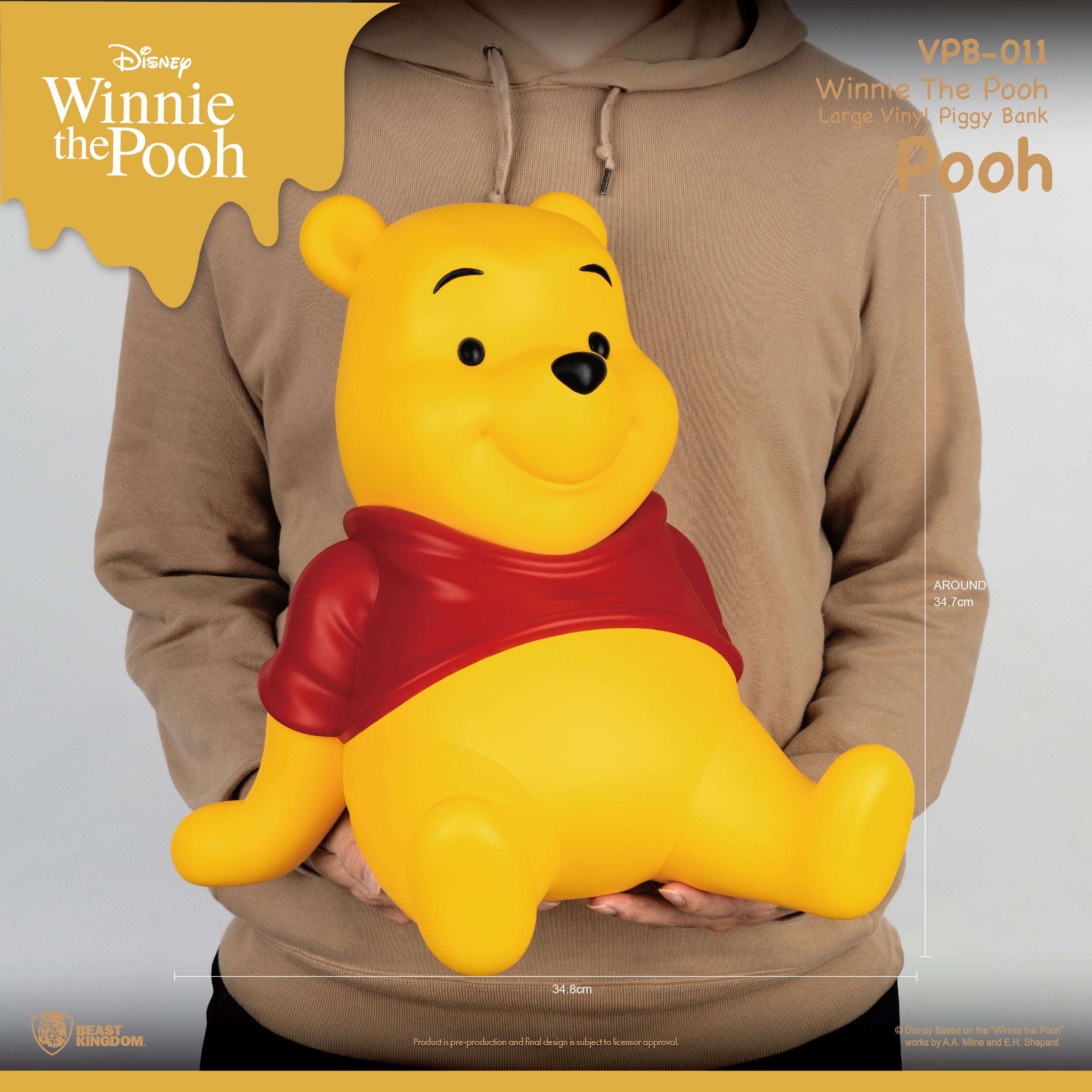 Beast Kingdom VPB-011 Winnie The Pooh Large Vinyl Piggy Bank: Pooh