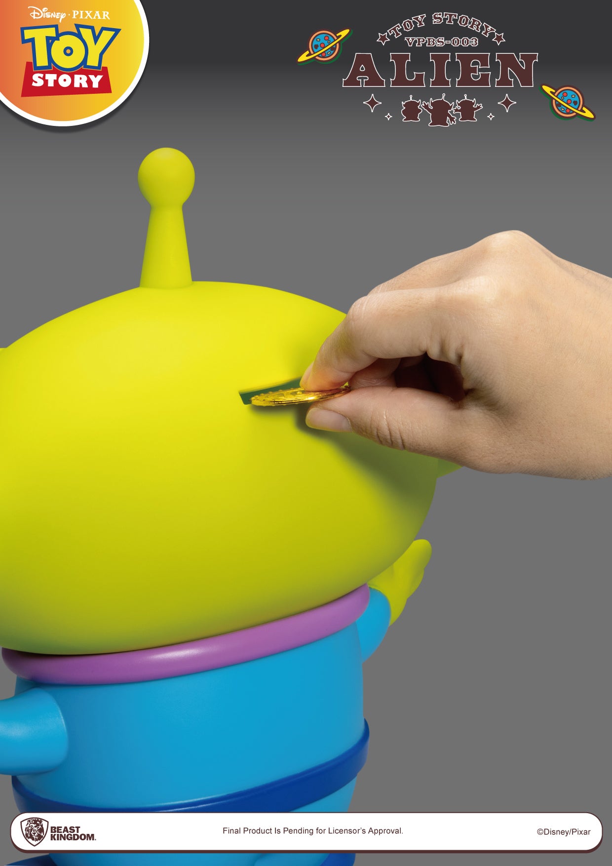Beast Kingdom VPBS-003 TOY STORY Small Vinyl Piggy Bank ALIEN