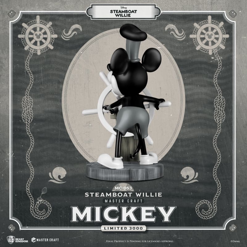 Beast Kingdom Mc-053 Disney Steamboat Willie Mickey Master Craft Figure Statue Mc