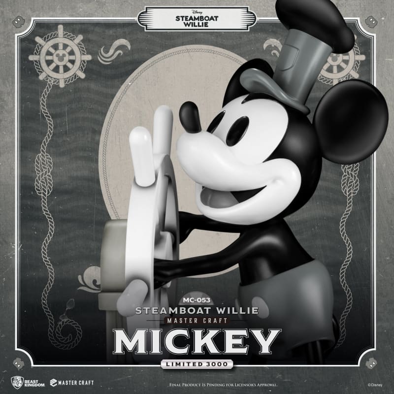 Beast Kingdom Mc-053 Disney Steamboat Willie Mickey Master Craft Figure Statue Mc