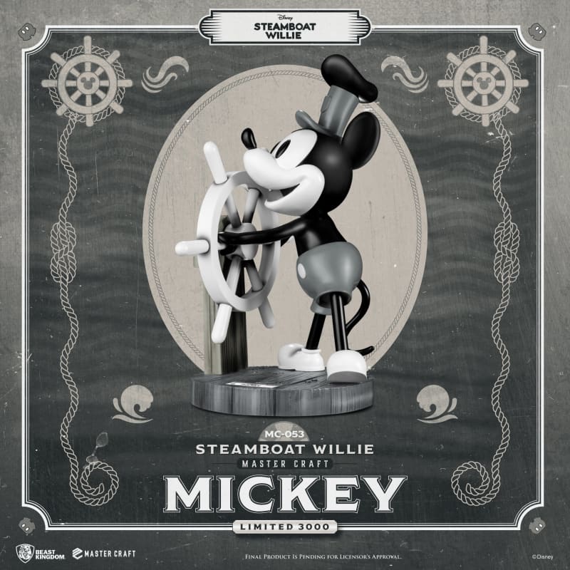 Beast Kingdom Mc-053 Disney Steamboat Willie Mickey Master Craft Figure Statue Mc