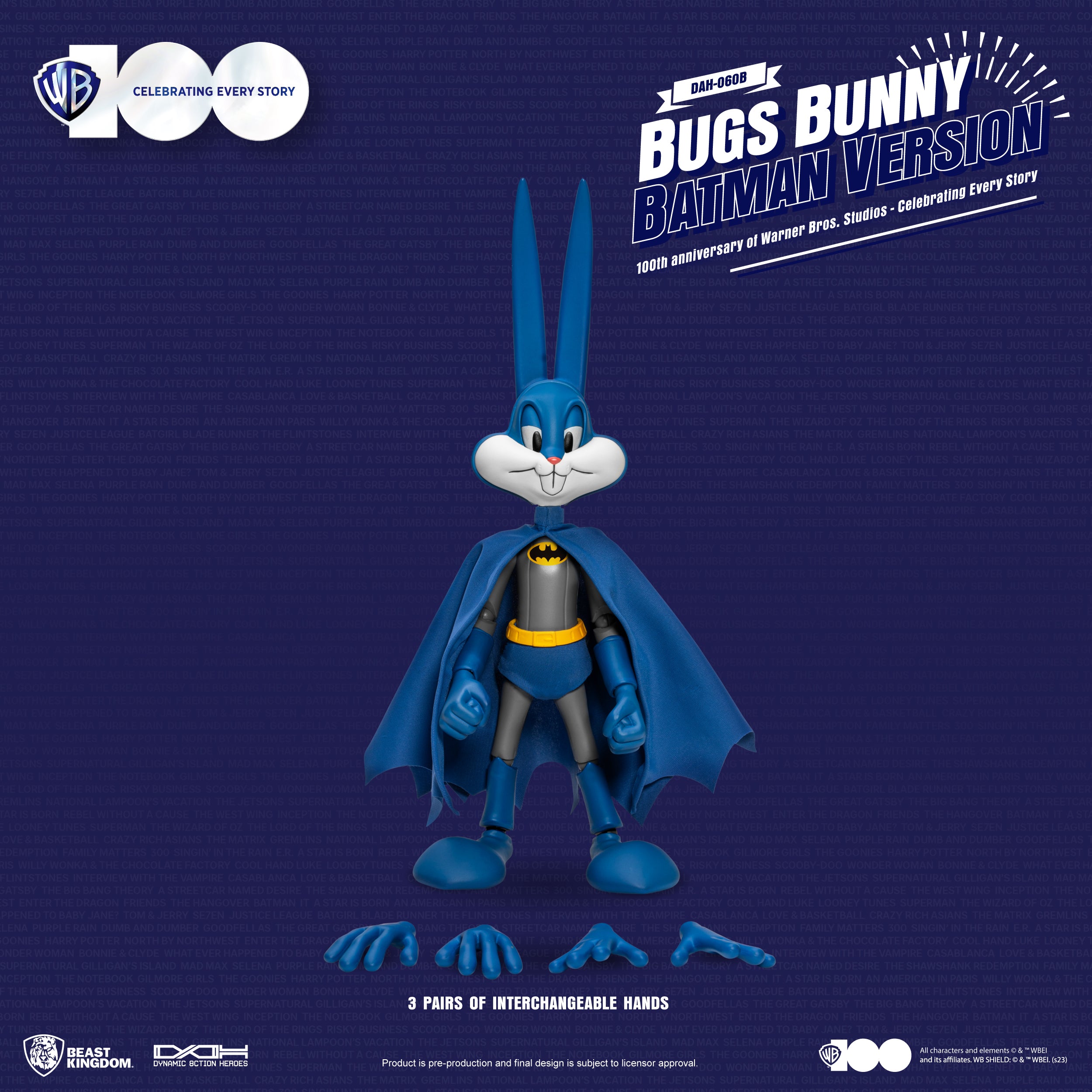 Beast Kingdom DAH-060B 100th Anniversary of Warner Bros. Studios Bugs Bunny  Batman Version