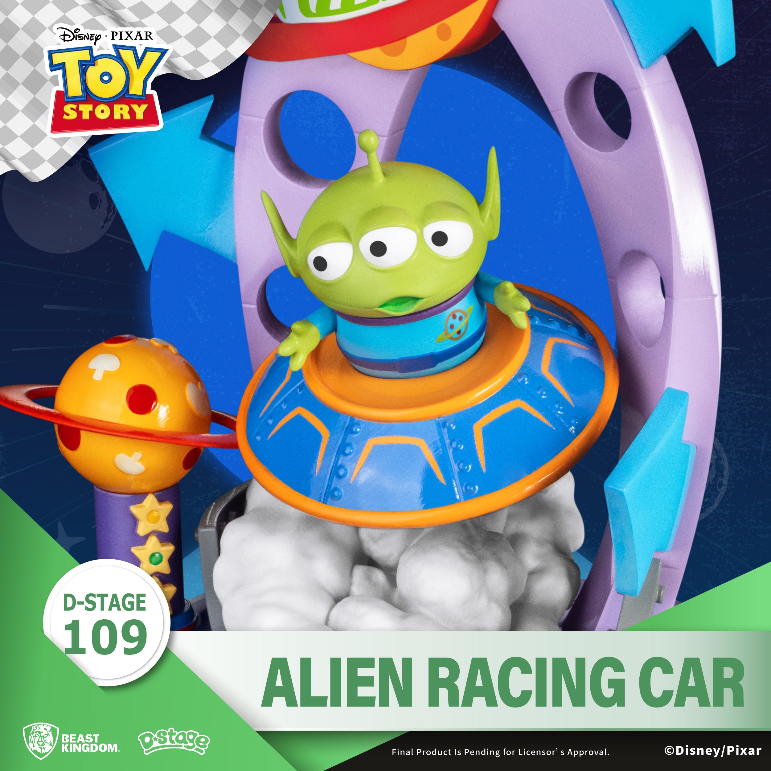 Beast Kingdom DS-109 Toy Story Alien's Racing Car Diorama Stage D-Stage Figure Statue