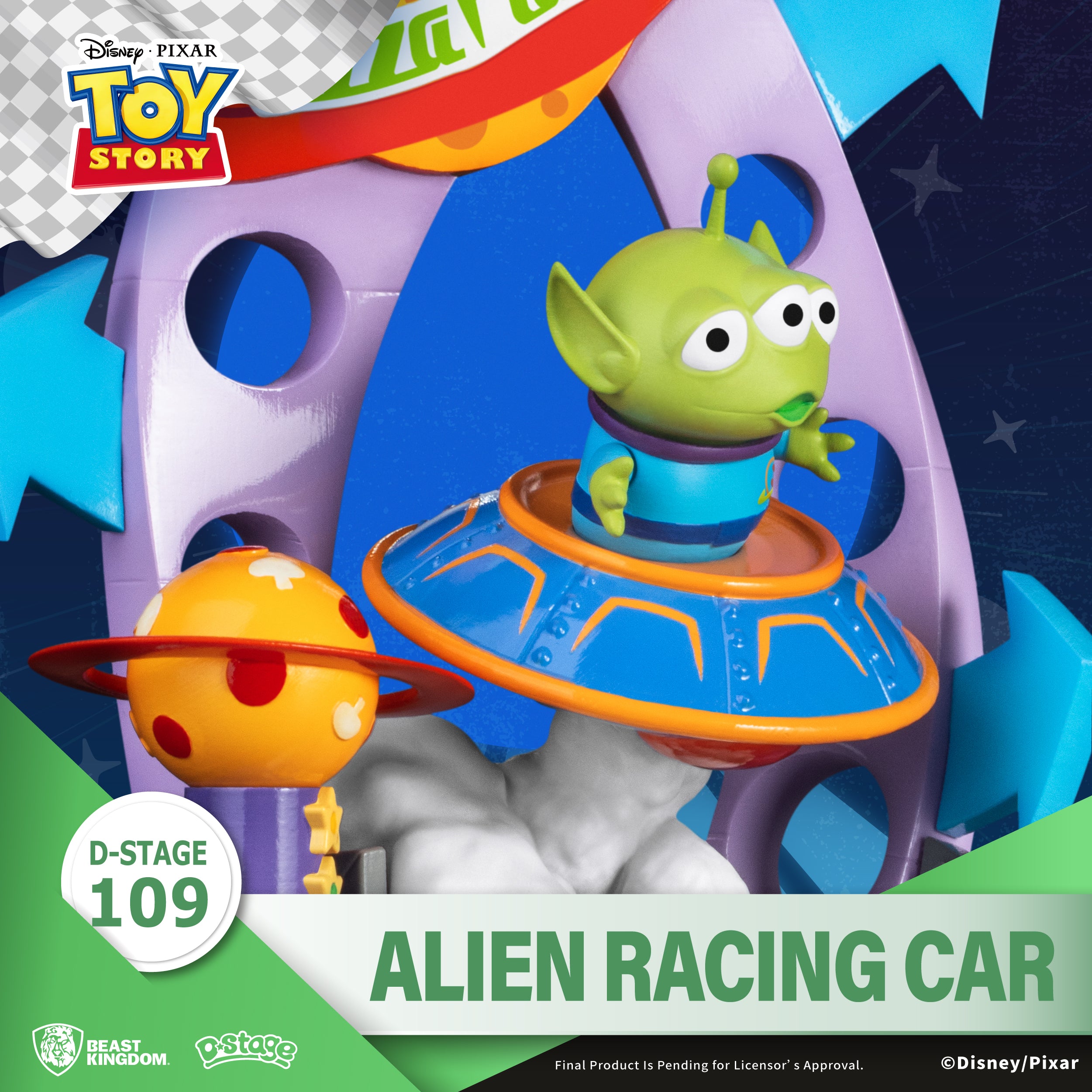 Beast Kingdom DS-109 Toy Story Alien's Racing Car Diorama Stage D-Stage Figure Statue