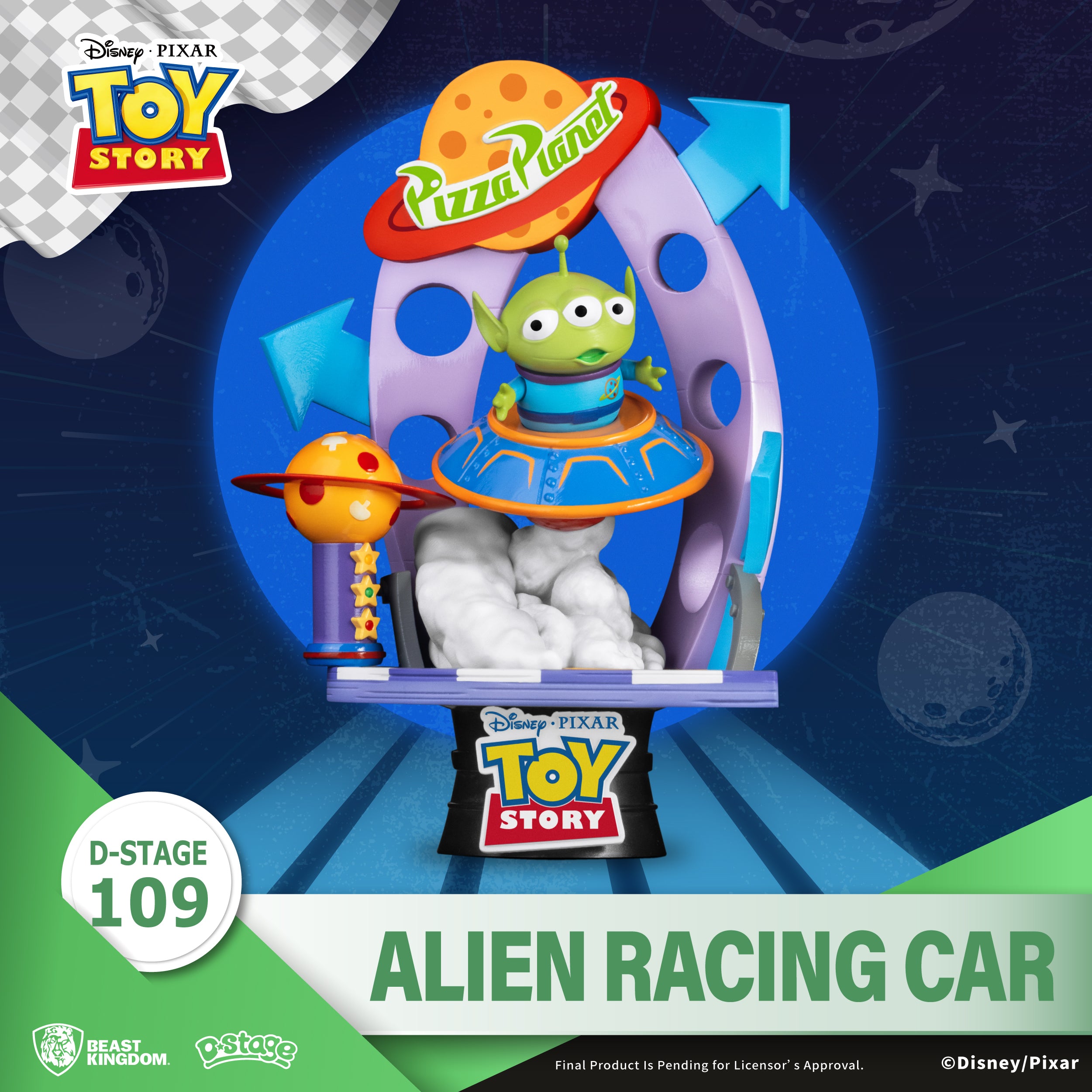 Beast Kingdom DS-109 Toy Story Alien's Racing Car Diorama Stage D-Stage Figure Statue