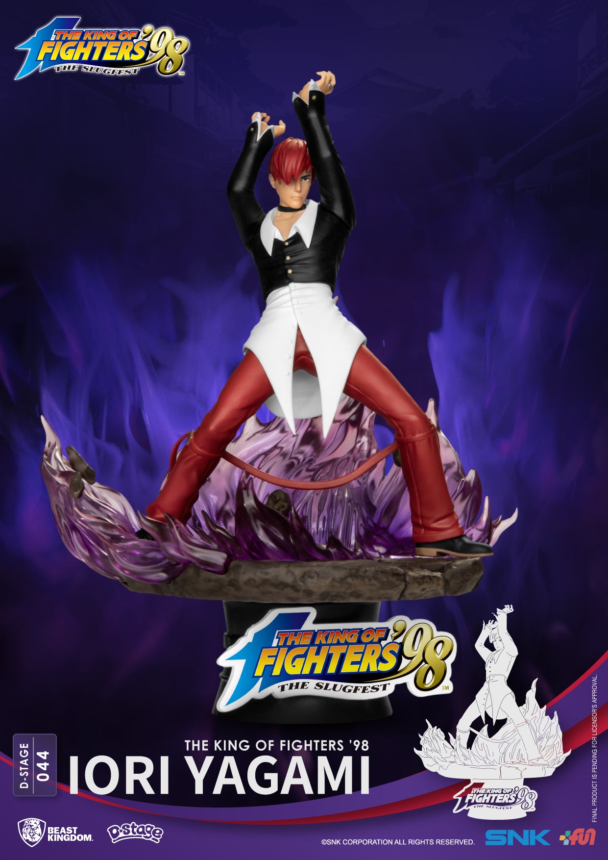 Beast Kingdom SNK DS-044 The King of Fighters ‘98-Iori Yagami Diorama Stage D-Stage Figure Statue