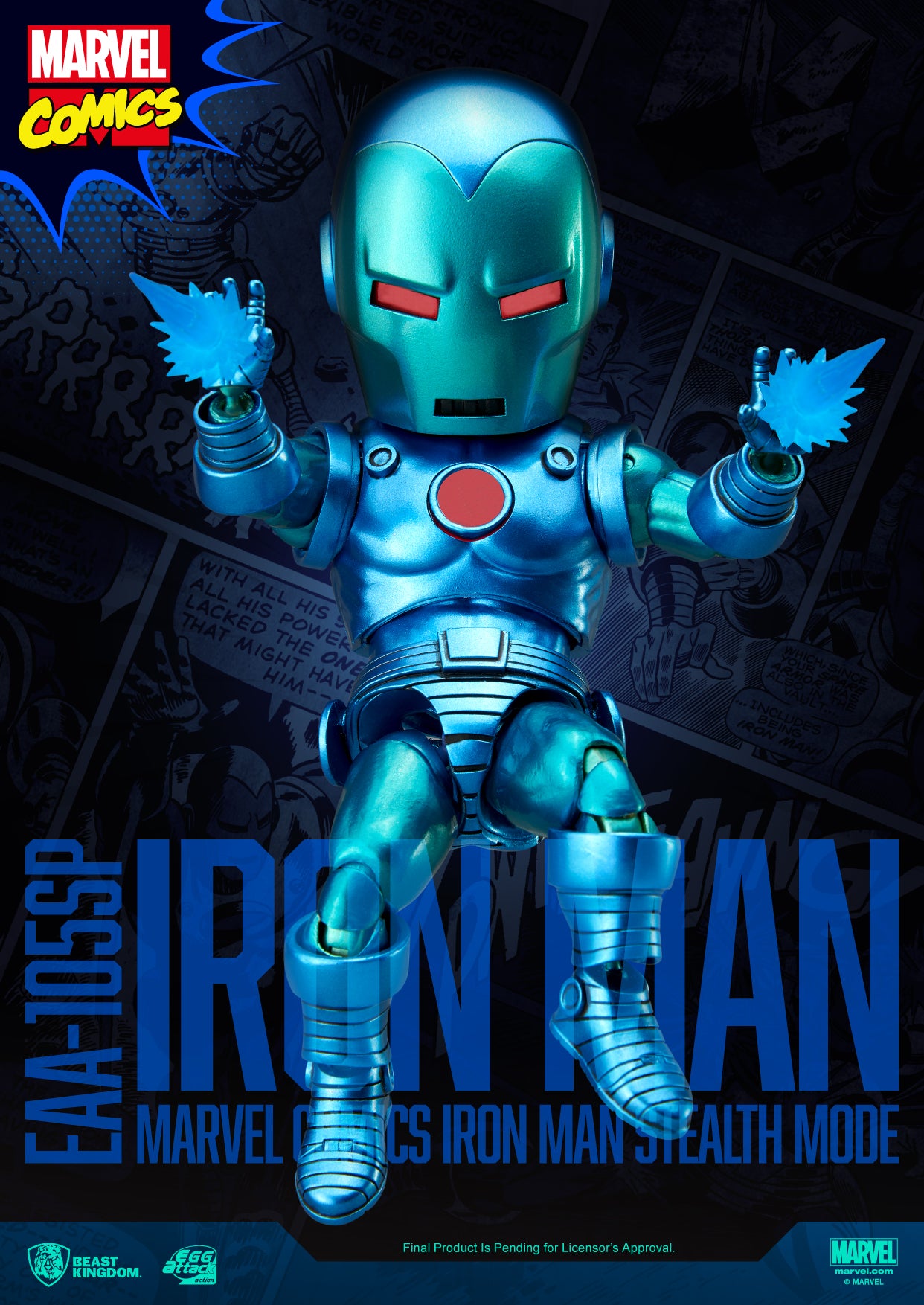 Beast Kingdom EAA-105SP Marvel Comics Iron Man STEALTH MODE Egg Attack Action Figure