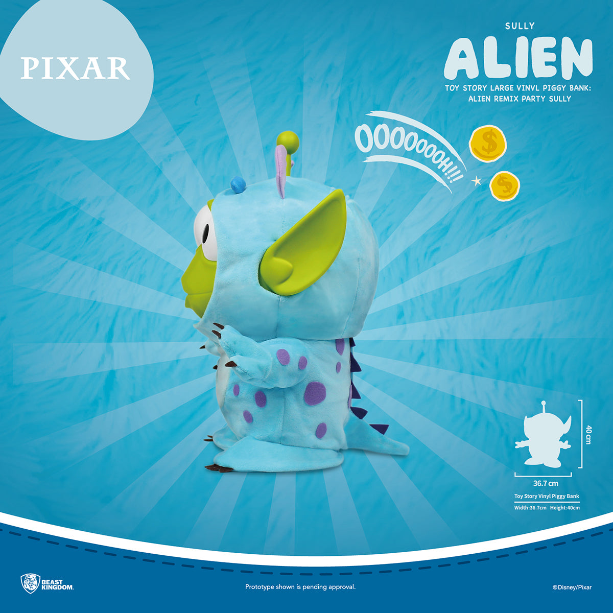 Beast Kingdom VPB-009 Disney Pixar Toy Story: Alien Remix Party Large Vinyl Piggy Bank (Blind Box - Random Pick)