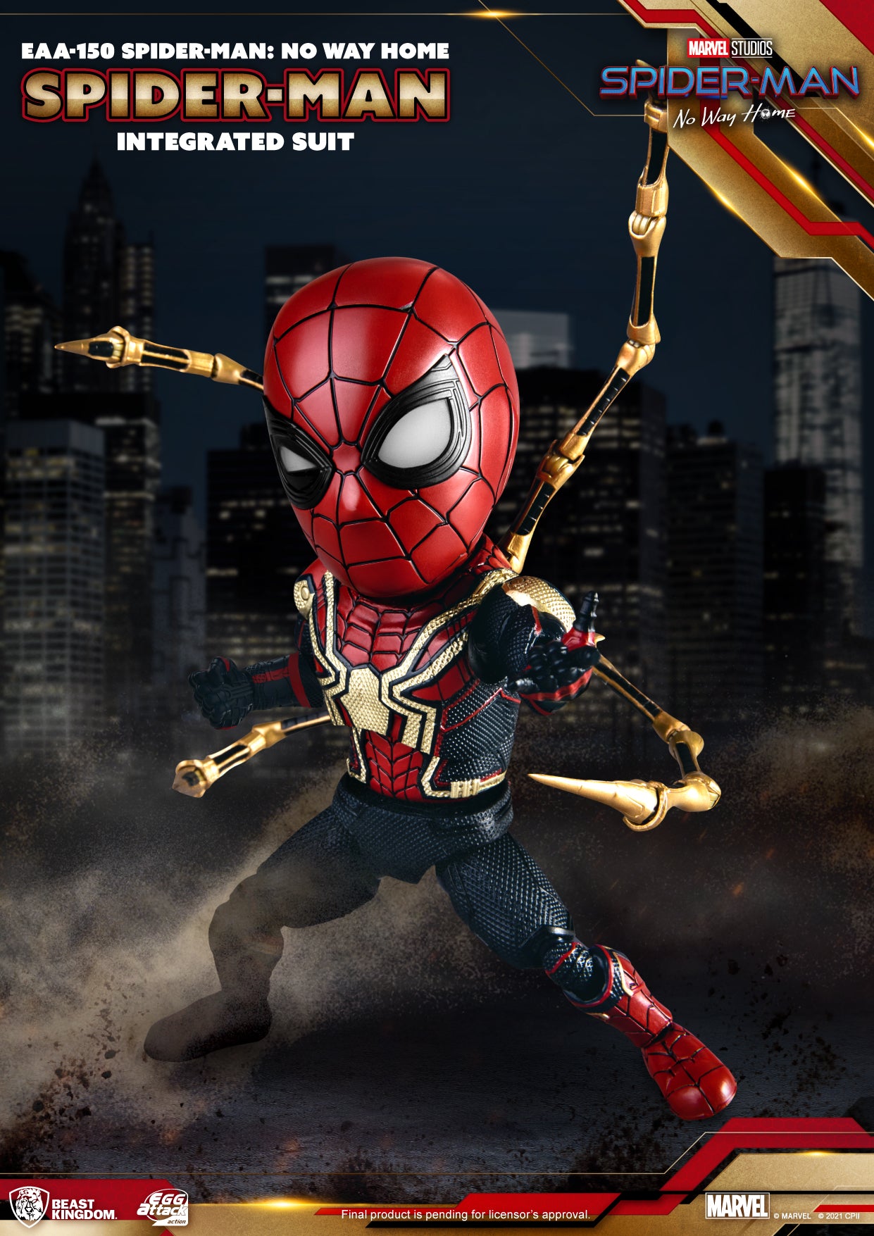 Beast Kingdom EAA-150 Marvel Spider-Man: No Way Home Spider-Man Integrated Suit Egg Attack Action Figure