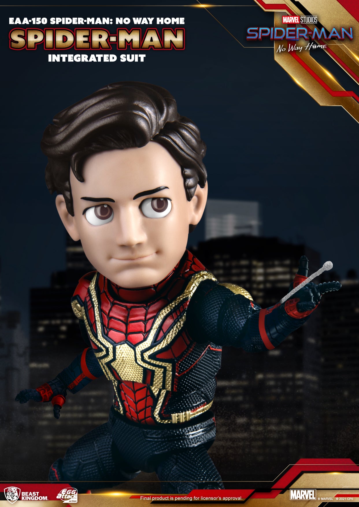 Beast Kingdom EAA-150 Marvel Spider-Man: No Way Home Spider-Man Integrated Suit Egg Attack Action Figure