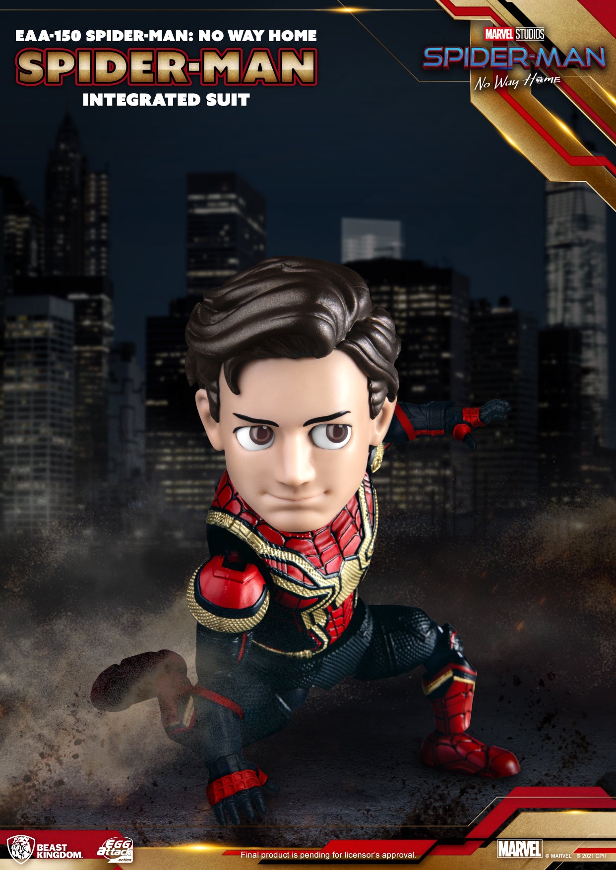 Beast Kingdom EAA-150 Marvel Spider-Man: No Way Home Spider-Man Integrated Suit Egg Attack Action Figure