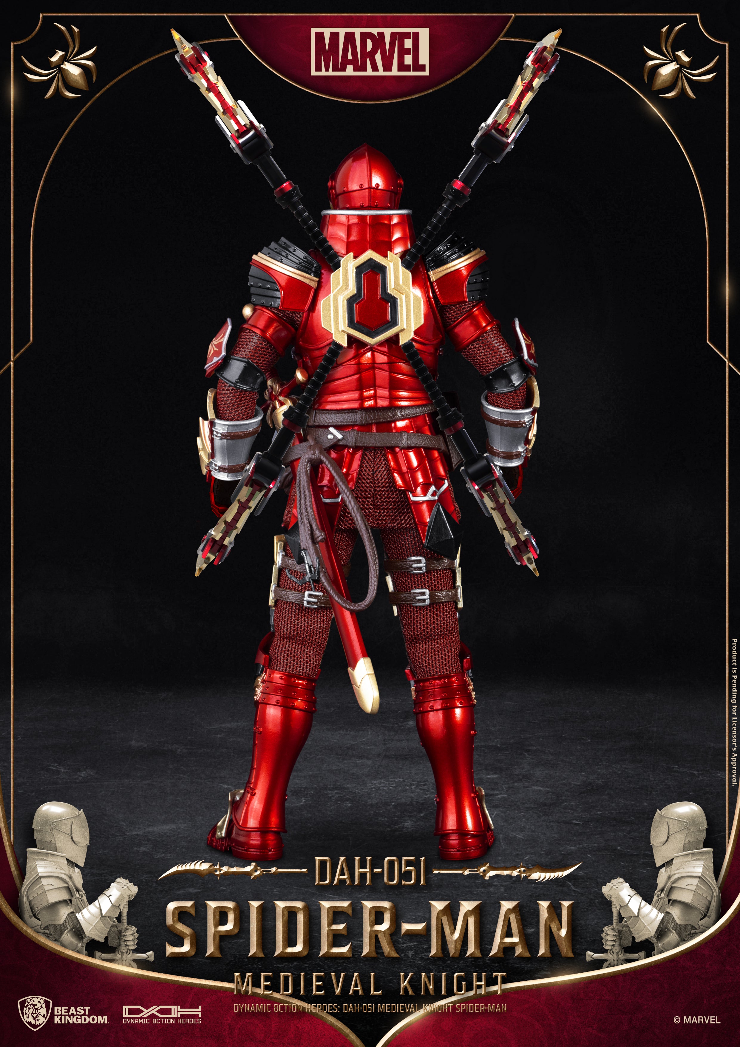 Beast Kingdom DAH-051 Medieval Knight Spider-Man 1:9 Scale Dynamic 8ction Heroes Action Figure