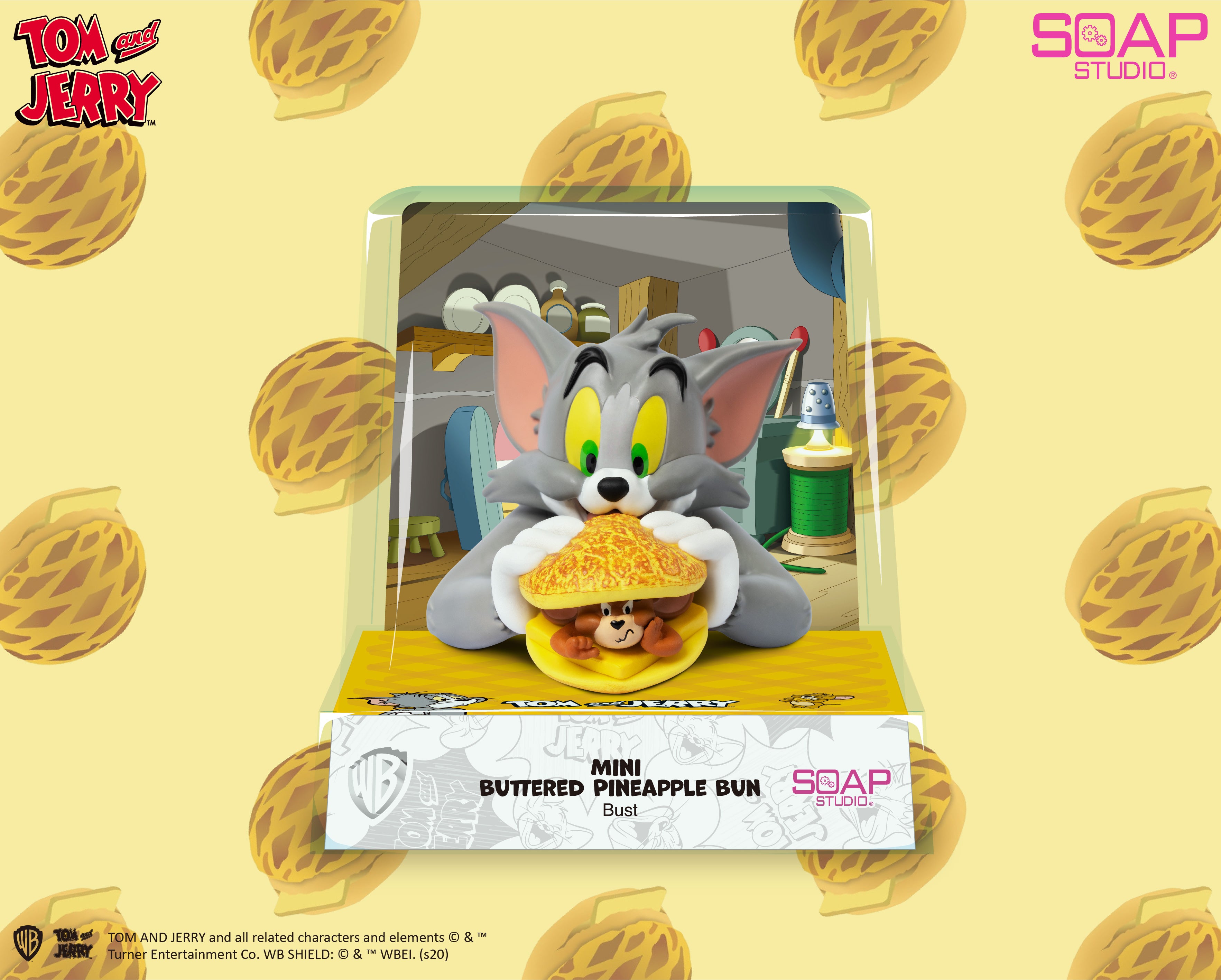Soap Studio CA902 Tom and Jerry - Mini Buttered Pineapple Bun Bust