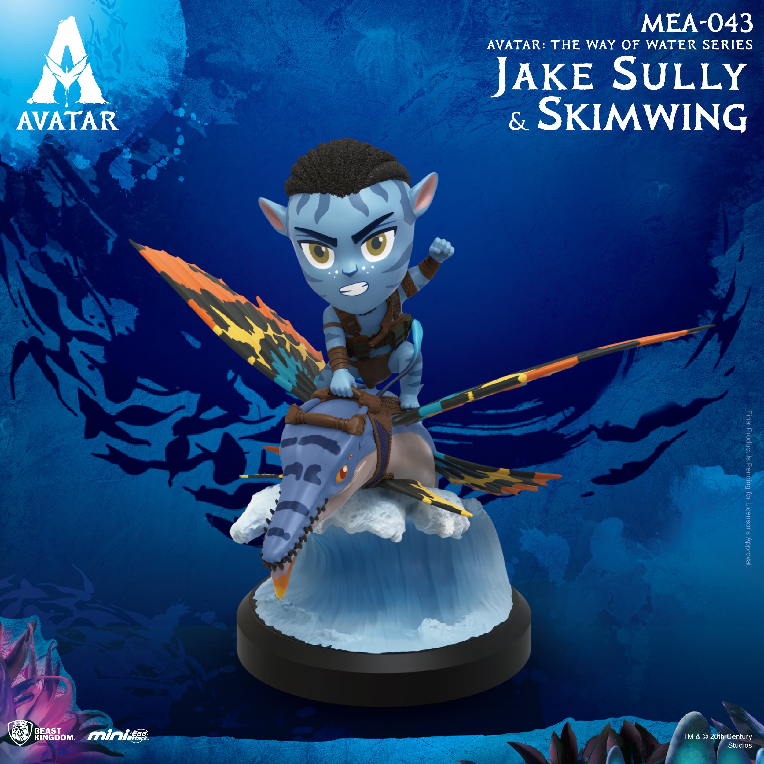 Beast Kingdom MEA-043 Disney Avatar: The Way Of Water Series Jake Sully & Skimwing Mini Egg Attack Figure