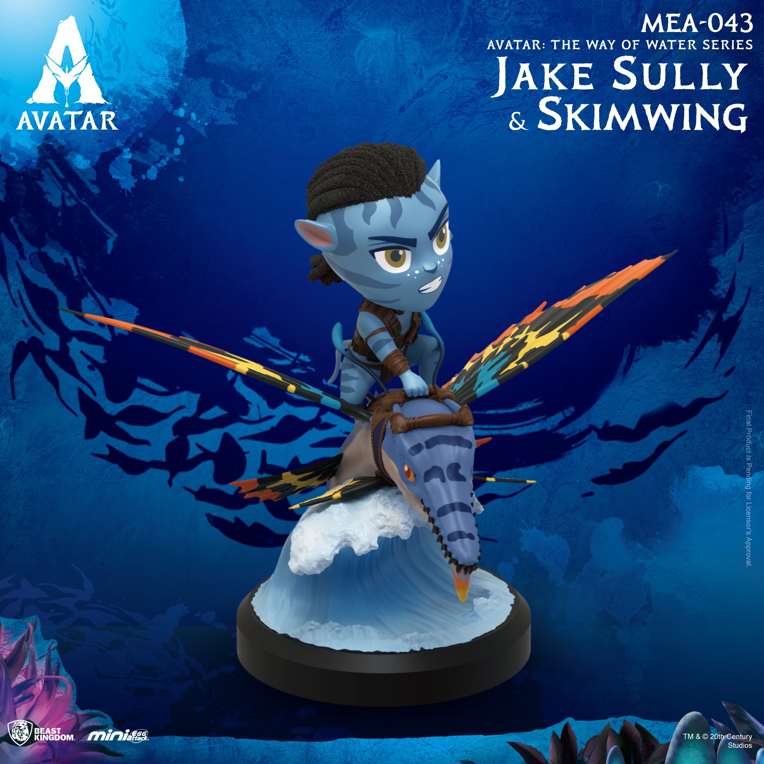 Beast Kingdom MEA-043 Disney Avatar: The Way Of Water Series Jake Sully & Skimwing Mini Egg Attack Figure