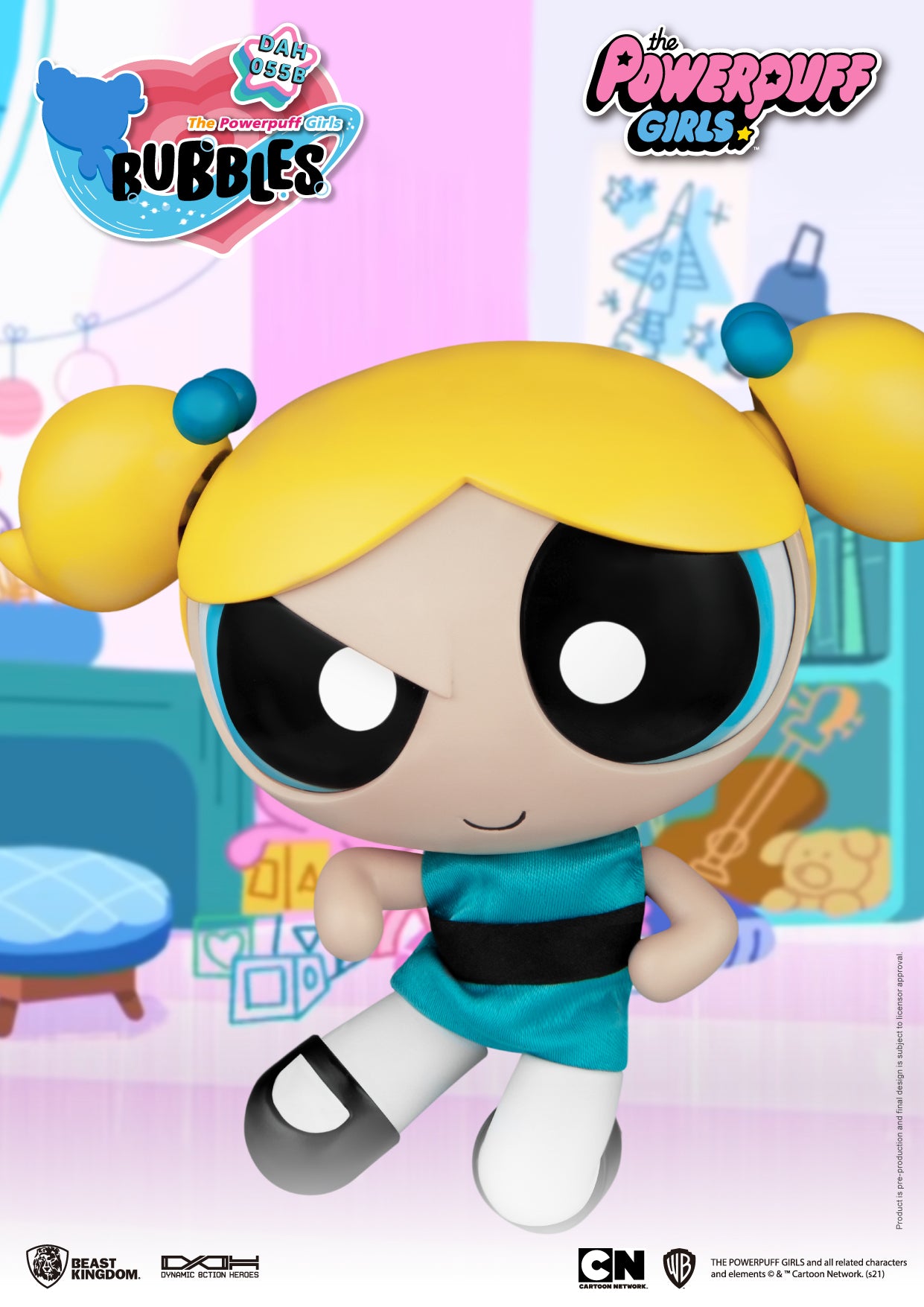 Beast Kingdom DAH-055B The Powerpuff Girl Bubbles 1:9 Scale Dynamic 8ction Heroes Action Figure