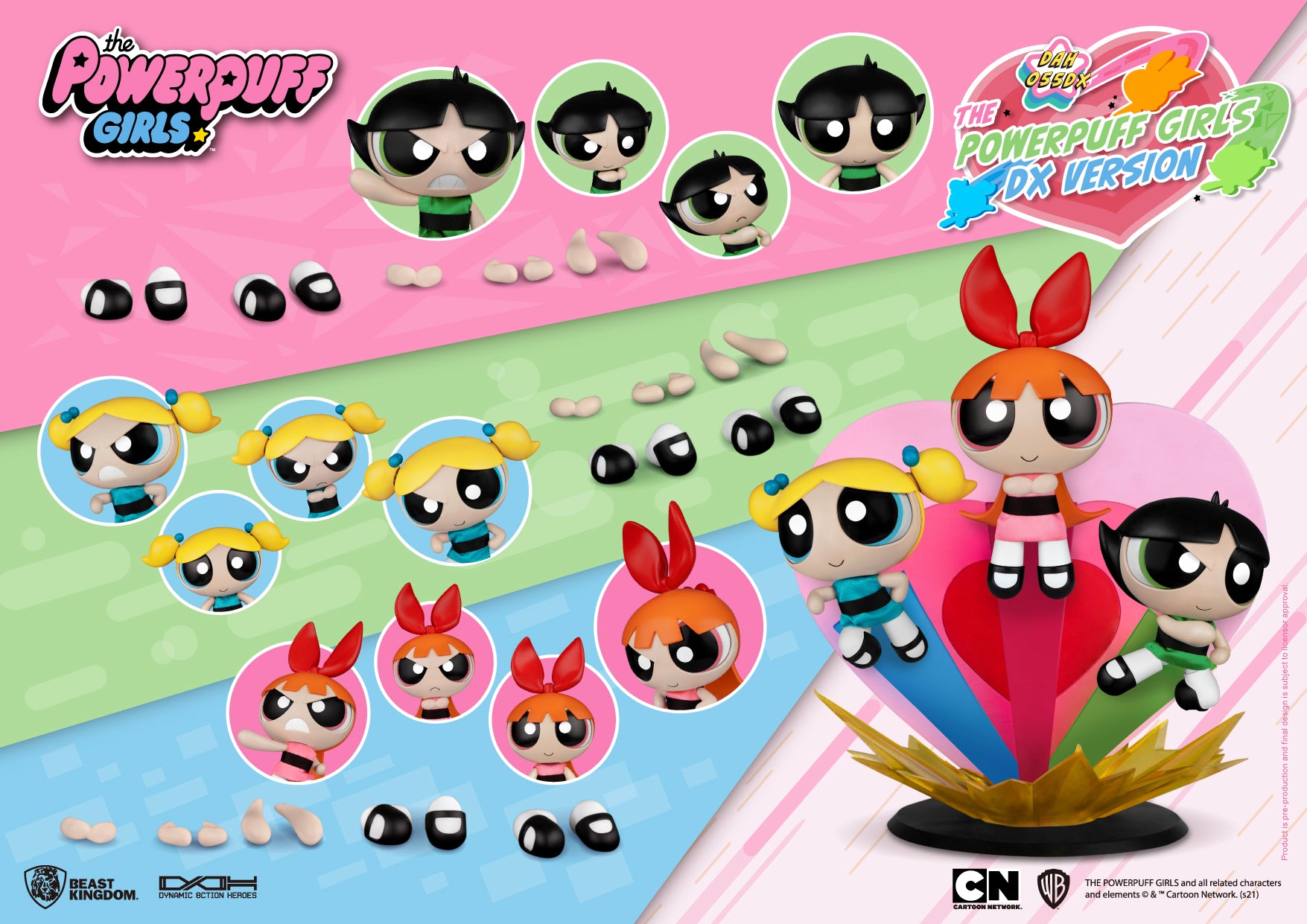 Beast Kingdom DAH-055DX The Powerpuff Girl 1:9 Scale Dynamic 8ction Heroes Action Figure