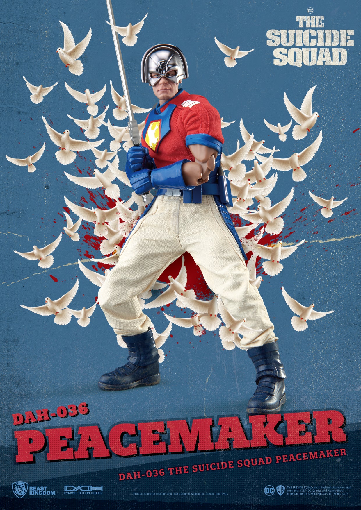 Beast Kingdom DAH-036 DC Comics The Suicide Squad: Peacemaker Dynamic 8ction Heroes Action Figure