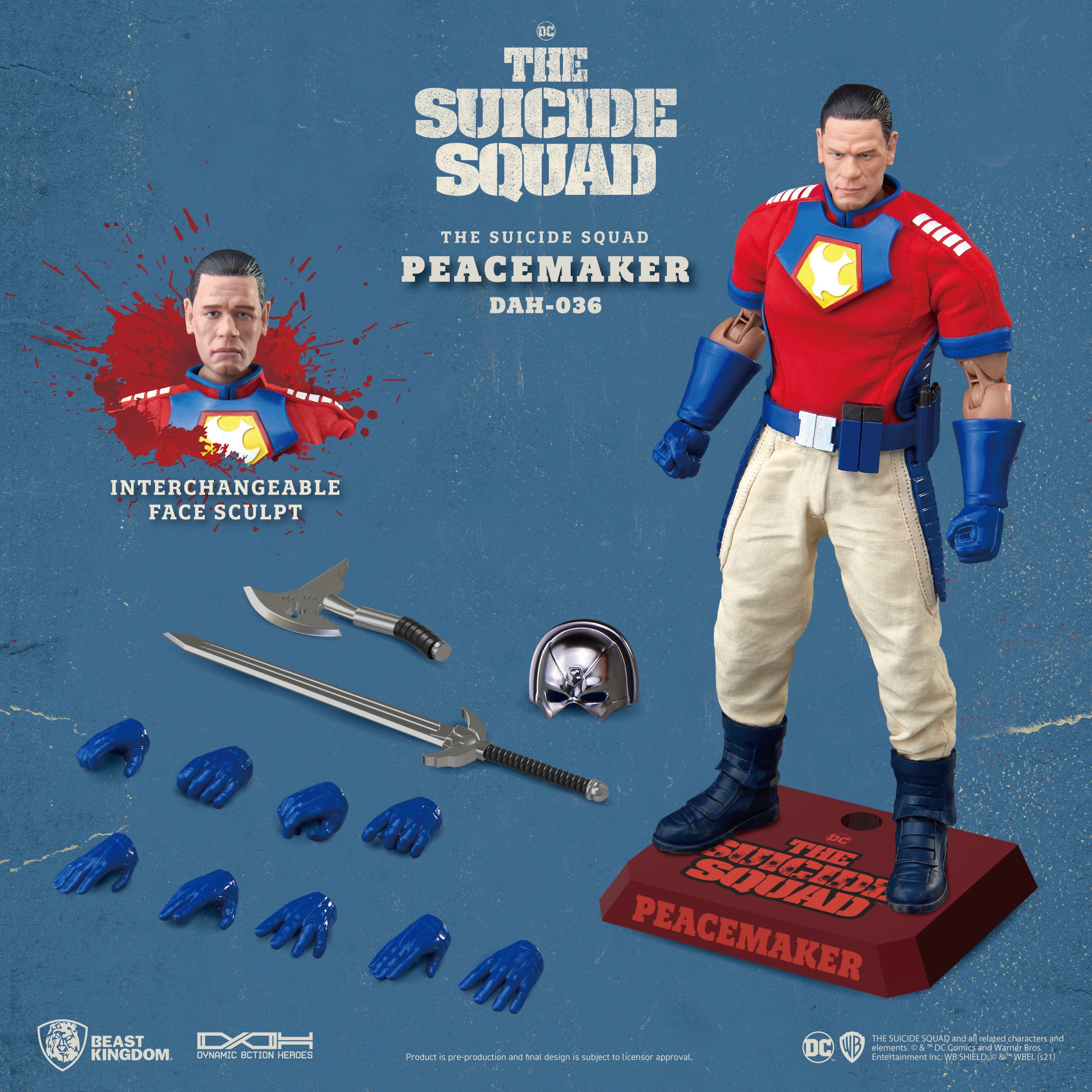 Beast Kingdom DAH-036 DC Comics The Suicide Squad: Peacemaker Dynamic 8ction Heroes Action Figure