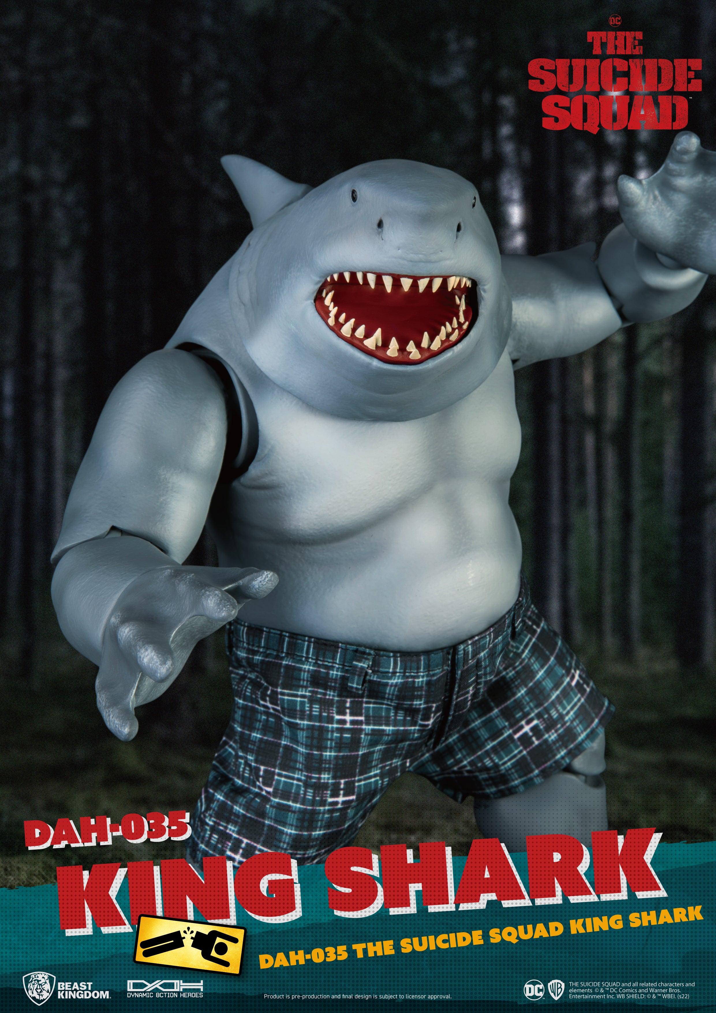 Beast Kingdom DAH-035 DC: The Suicide Squad King Shark Nanaue 1:9 Scale Dynamic 8ction Heroes Action Figure