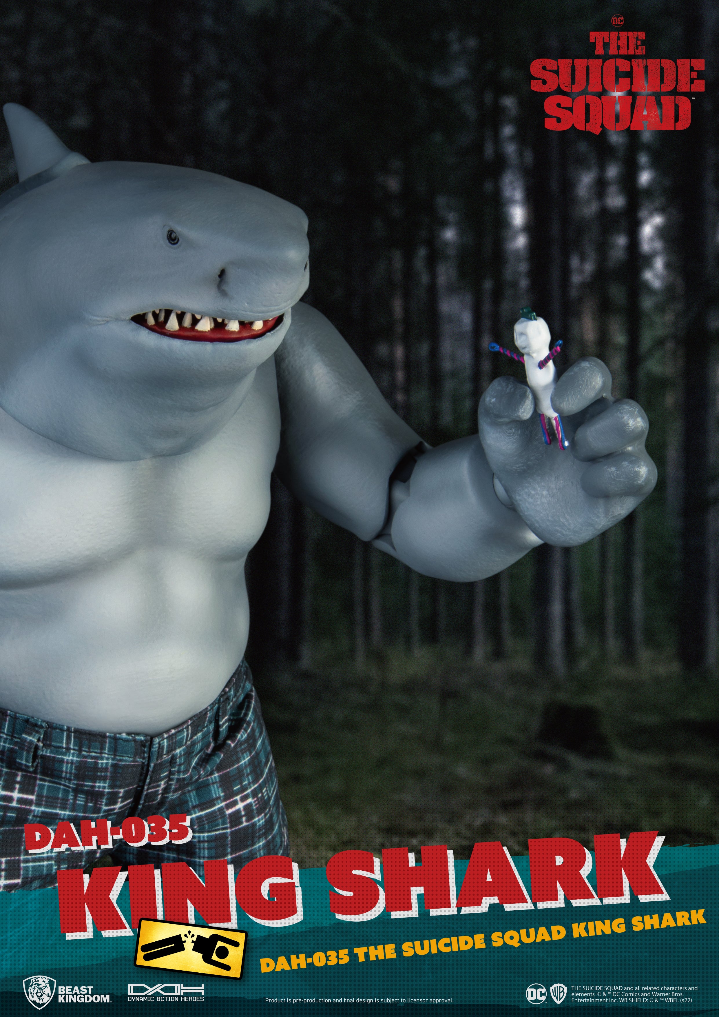 Beast Kingdom DAH-035 DC: The Suicide Squad King Shark Nanaue 1:9 Scale Dynamic 8ction Heroes Action Figure