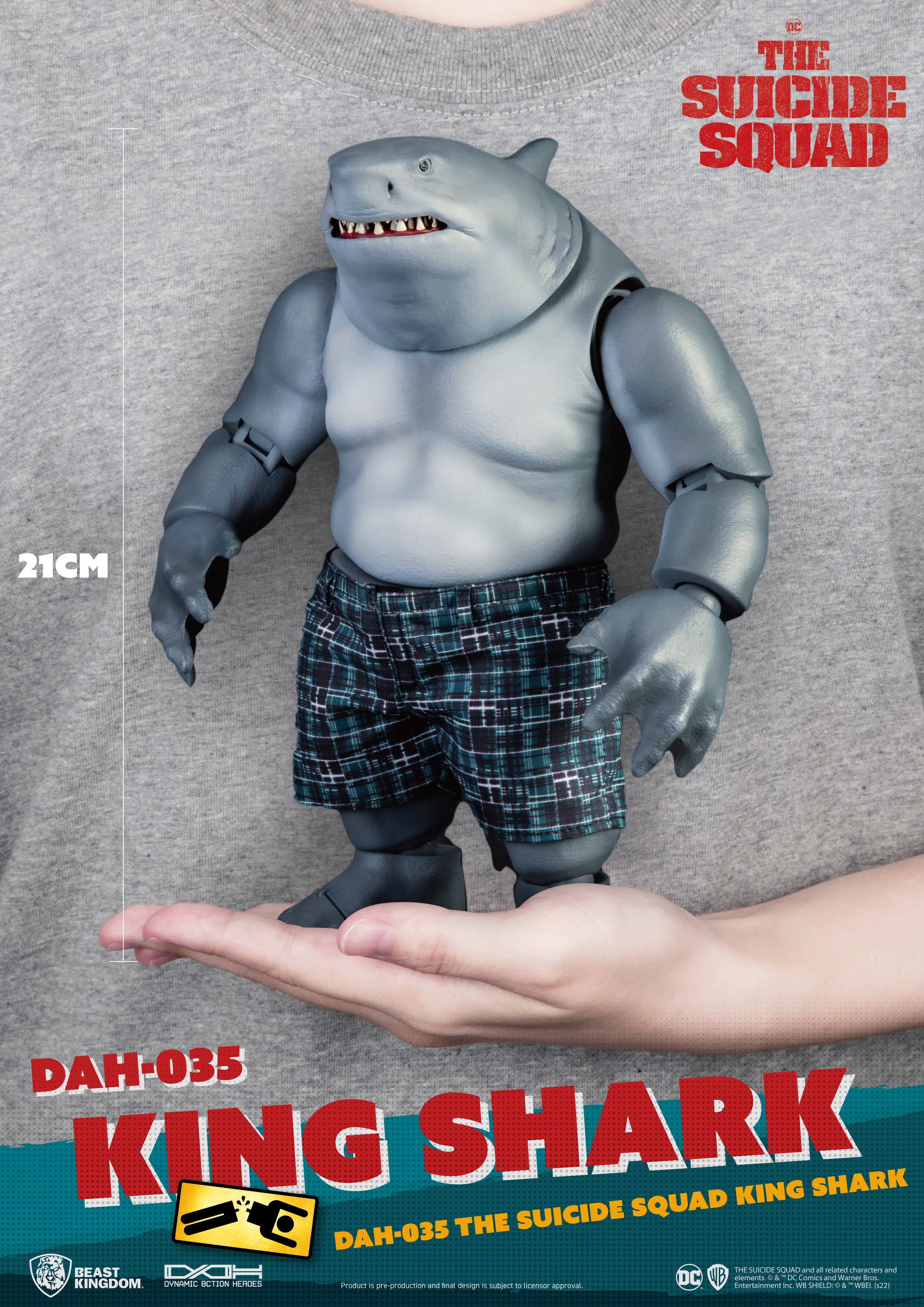 Beast Kingdom DAH-035 DC: The Suicide Squad King Shark Nanaue 1:9 Scale Dynamic 8ction Heroes Action Figure