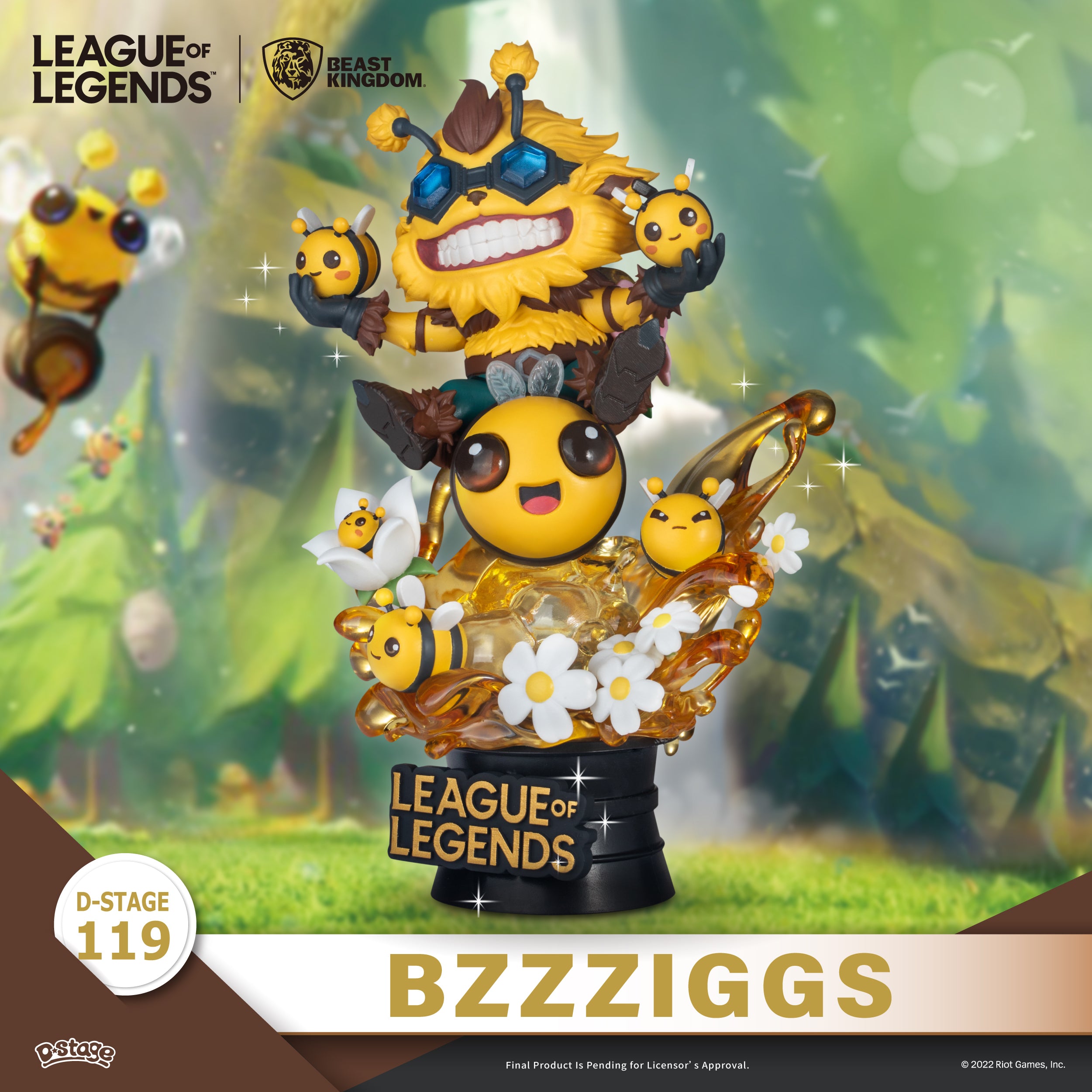 Beast Kingdom DS-119 League of Legends-Beemo & BZZZiggs Set Diorama Stage D-Stage Figure Statue