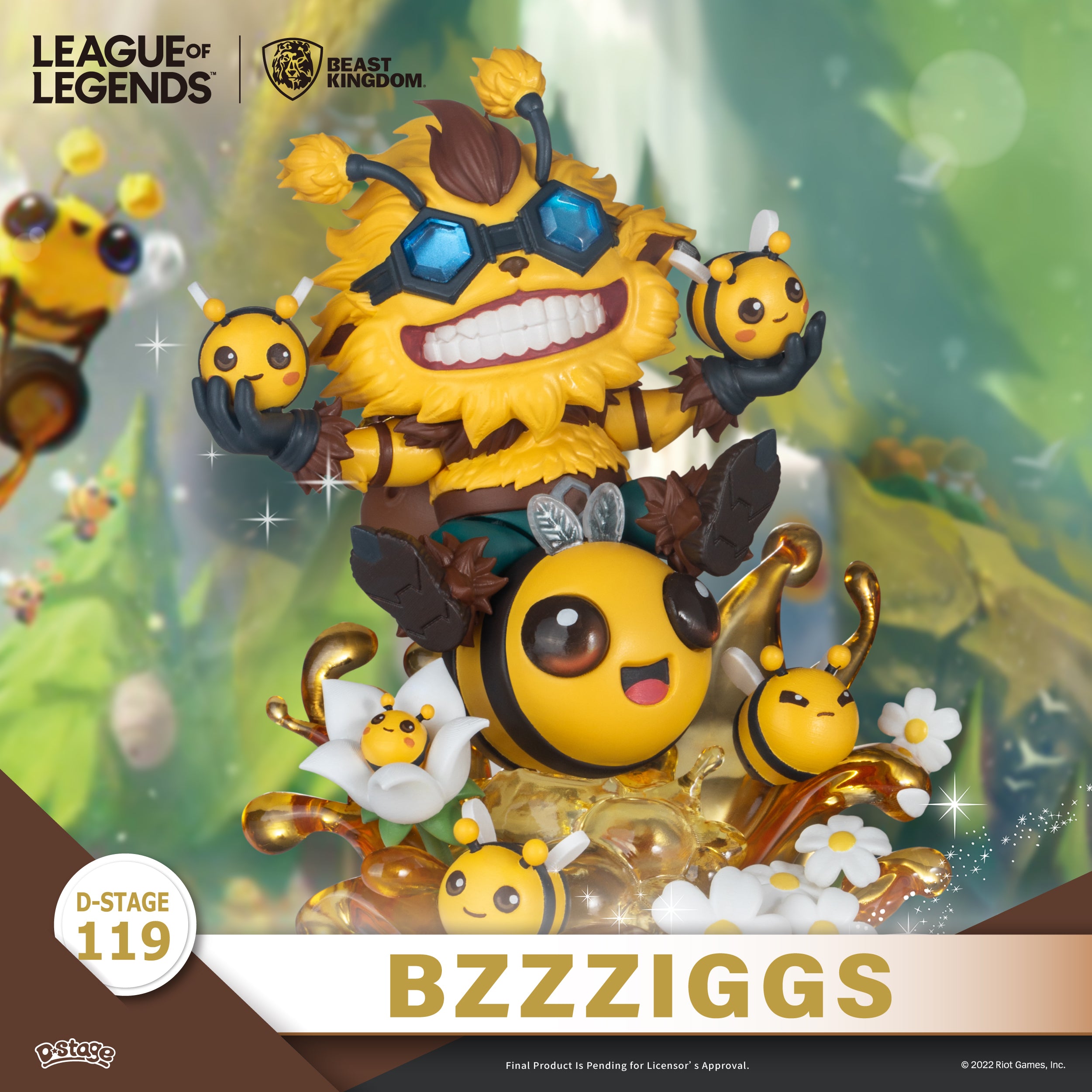 Beast Kingdom DS-119 League of Legends-Beemo & BZZZiggs Set Diorama Stage D-Stage Figure Statue