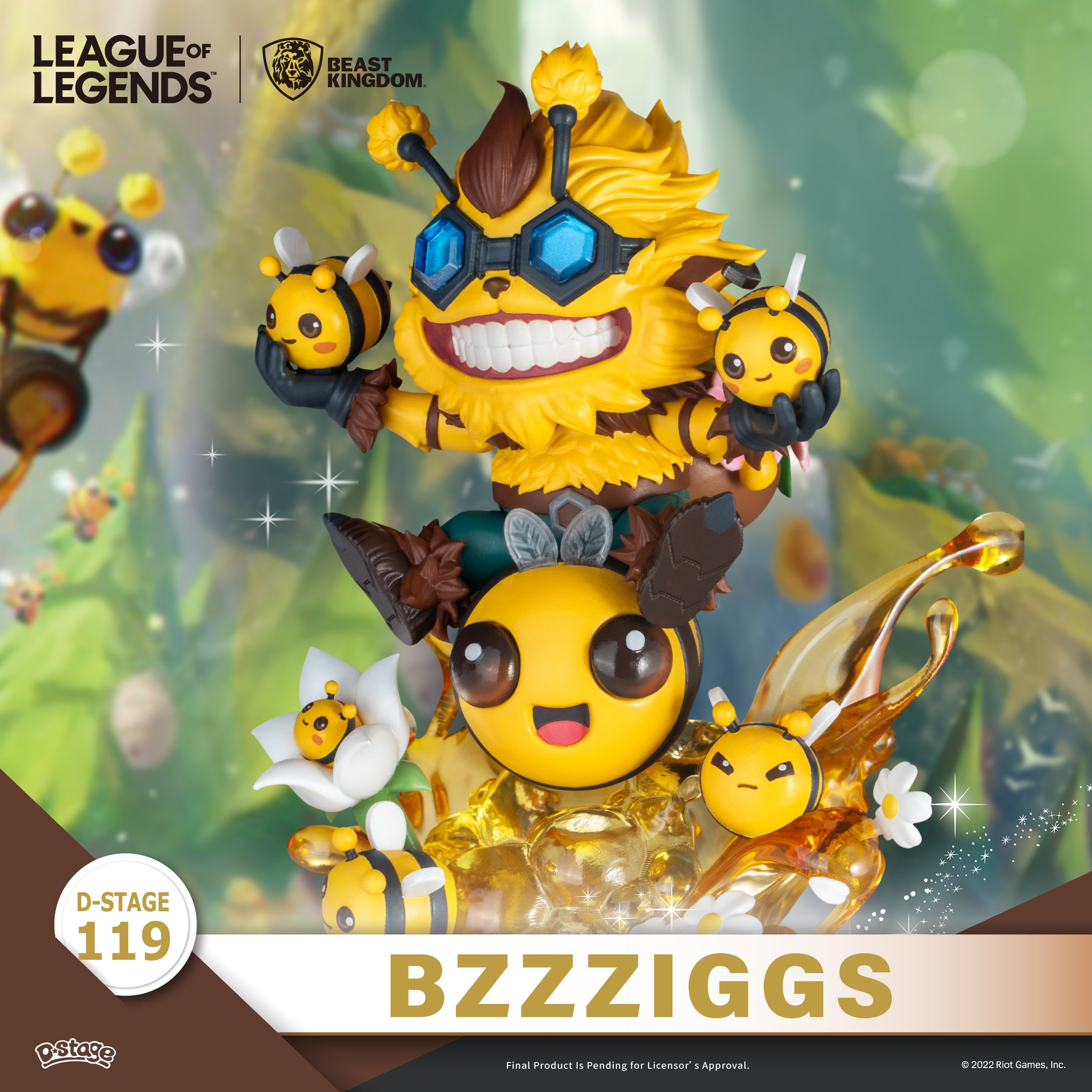 Beast Kingdom DS-119 League of Legends-Beemo & BZZZiggs Set Diorama Stage D-Stage Figure Statue