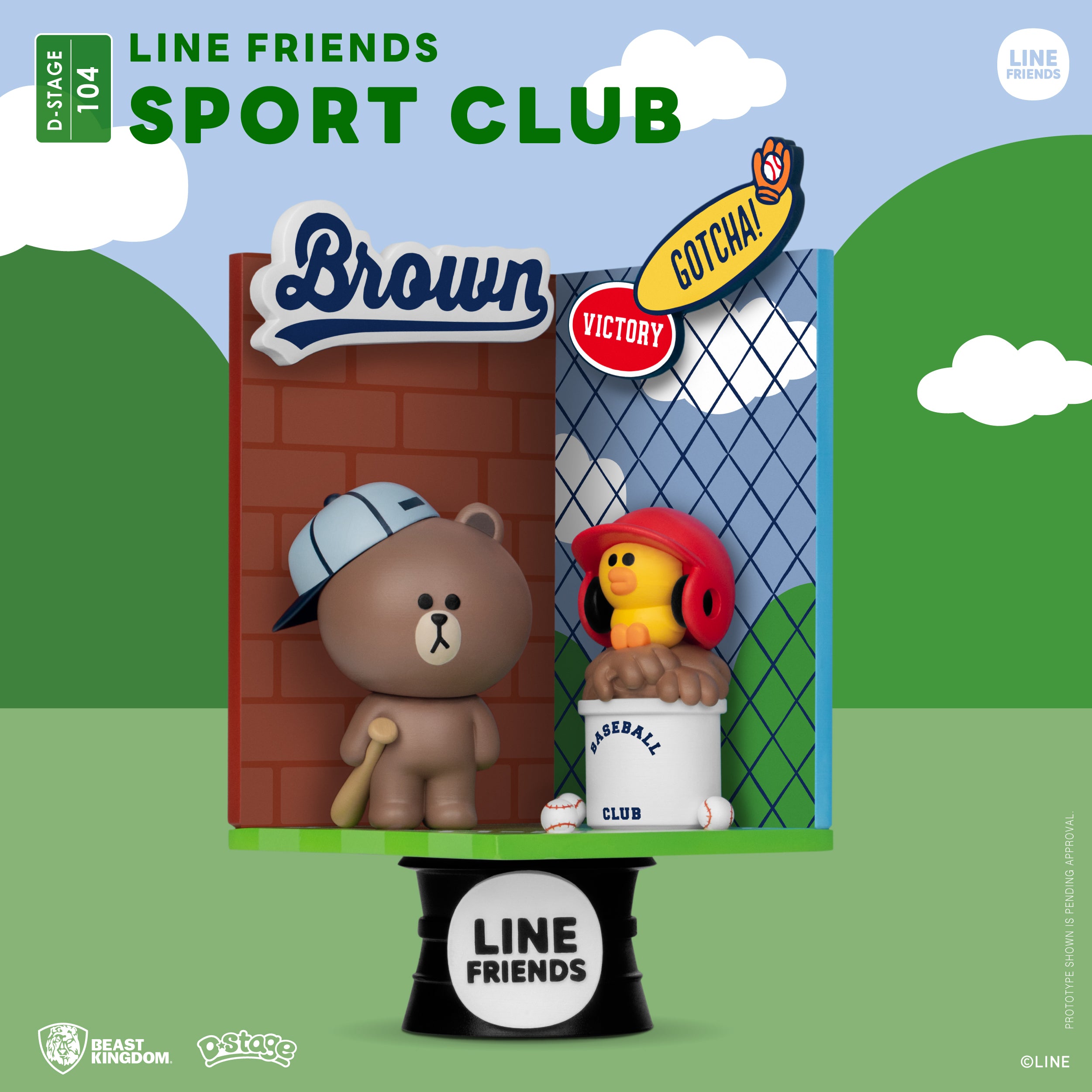 Beast Kingdom DS-104 Line Friends - Sport Club Diorama Stage D-Stage Figure Statue