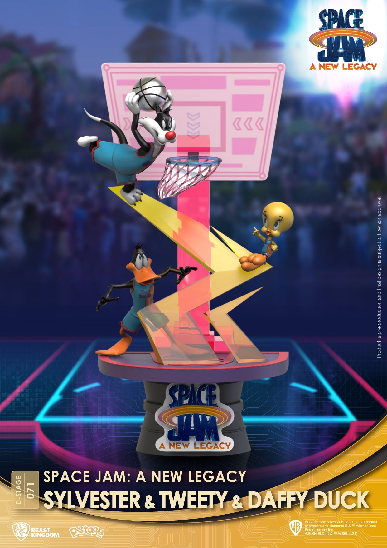 Beast Kingdom DS-071 Warner Bros. Space Jam A New Legacy: -Sylvester & Tweety & Daffy Duck Diorama Stage D-Stage Figure Statue (Standard Version)