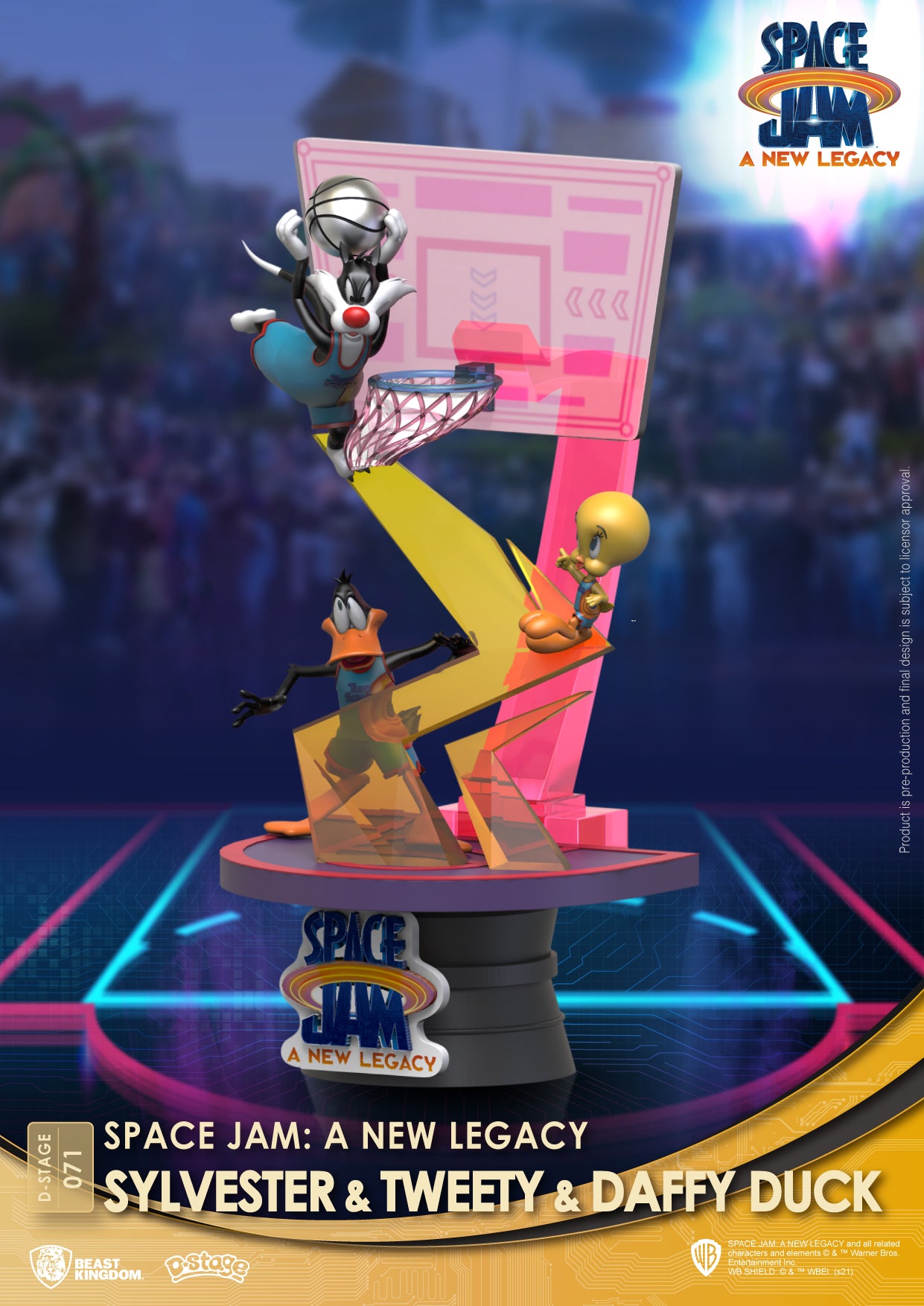 Beast Kingdom DS-071 Warner Bros. Space Jam A New Legacy: -Sylvester & Tweety & Daffy Duck Diorama Stage D-Stage Figure Statue (Standard Version)
