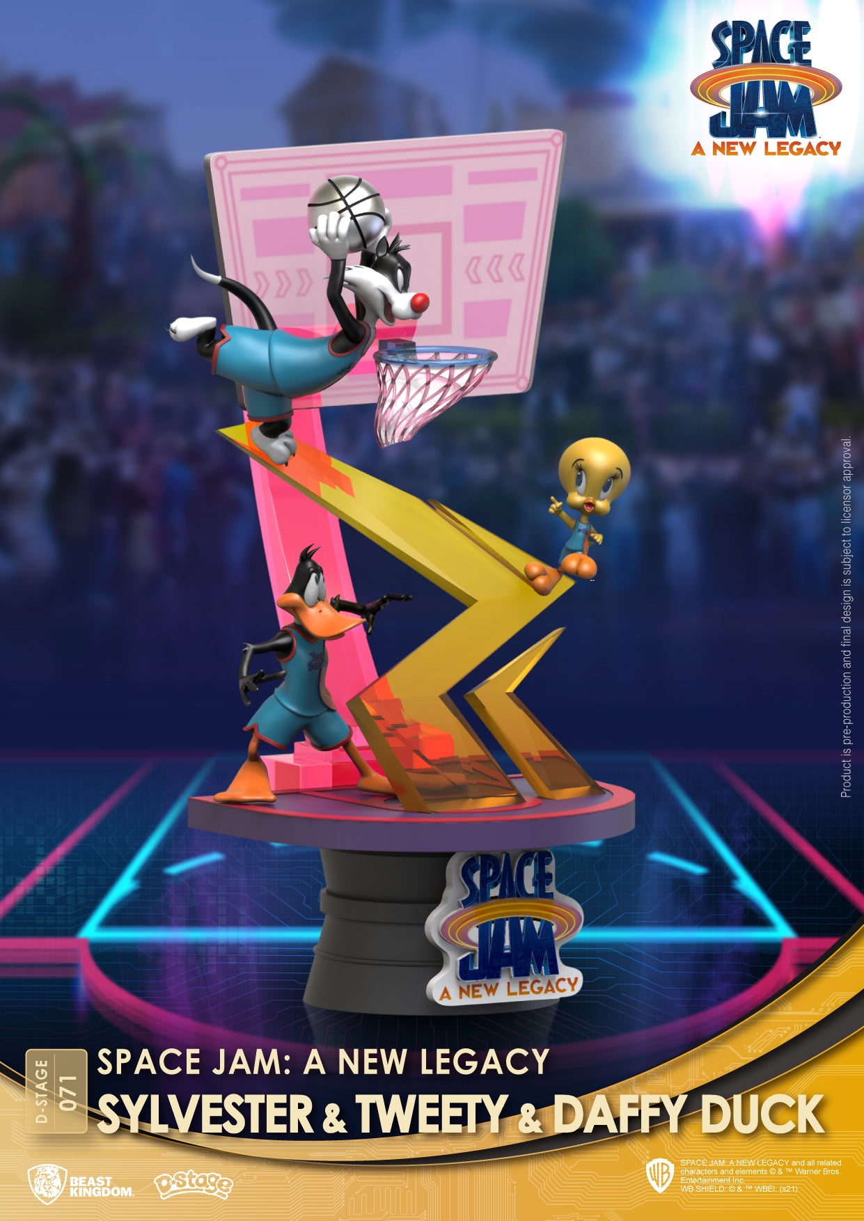 Beast Kingdom DS-071 Warner Bros. Space Jam A New Legacy: -Sylvester & Tweety & Daffy Duck Diorama Stage D-Stage Figure Statue (Standard Version)