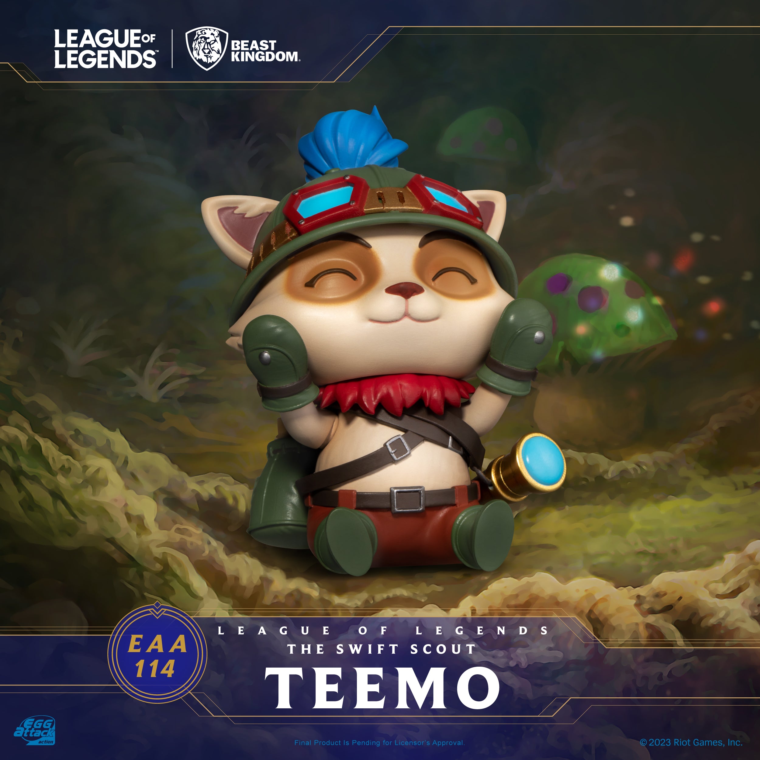 Beast Kingdom EAA-114 RIOT League of Legends The Swift Scout Teemo Egg Attack Action Figure