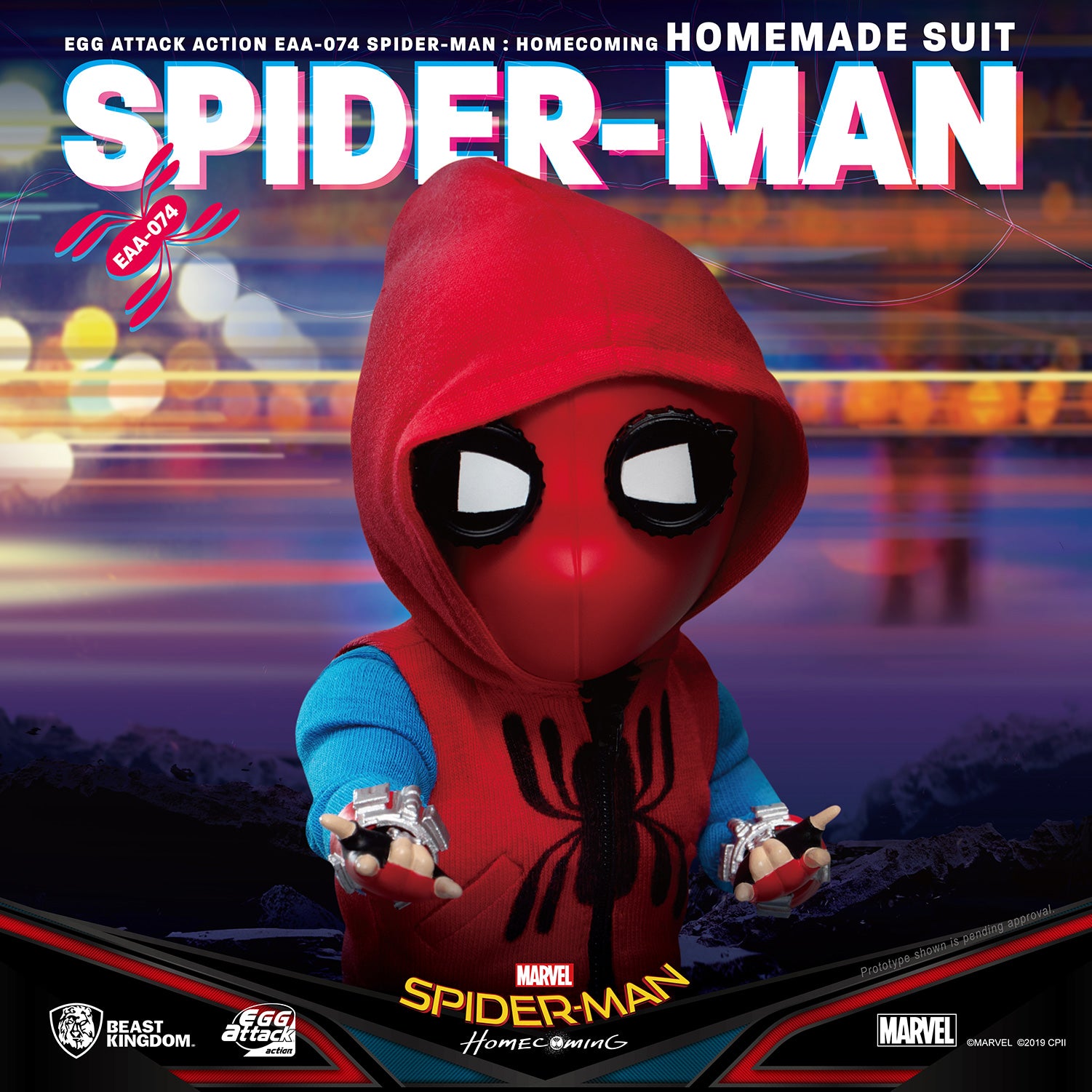 Beast Kingdom EAA-074 Marvel Comics: Spider-Man Homecoming (Homemade Suit) Egg Attack Action Figure