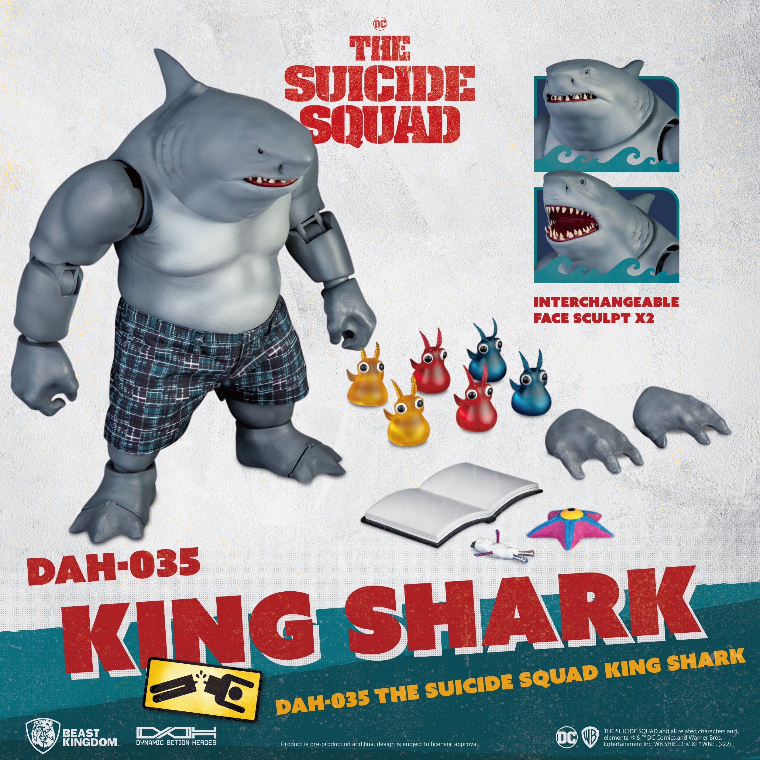Beast Kingdom DAH-035 DC: The Suicide Squad King Shark Nanaue 1:9 Scale Dynamic 8ction Heroes Action Figure