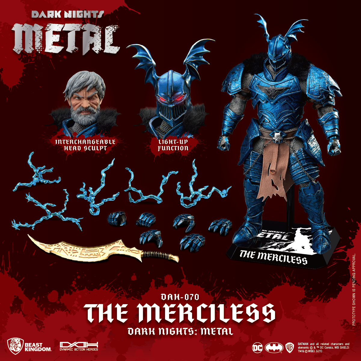 Beast Kingdom DAH-070 DC Batman Dark Night Death Metal: Batman The Merciless Dynamic 8ction Heroes Action Figure