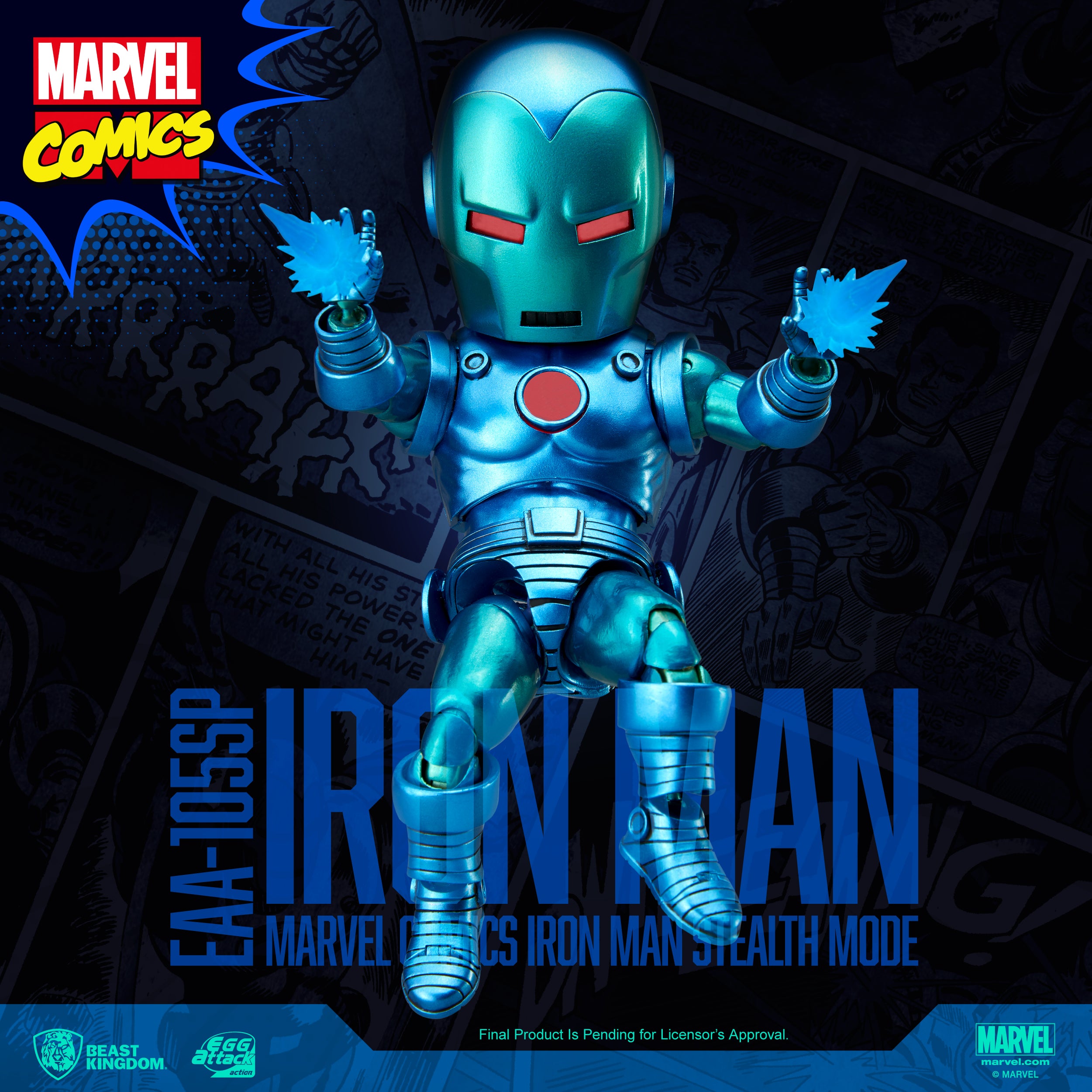 Beast Kingdom EAA-105SP Marvel Comics Iron Man STEALTH MODE Egg Attack Action Figure