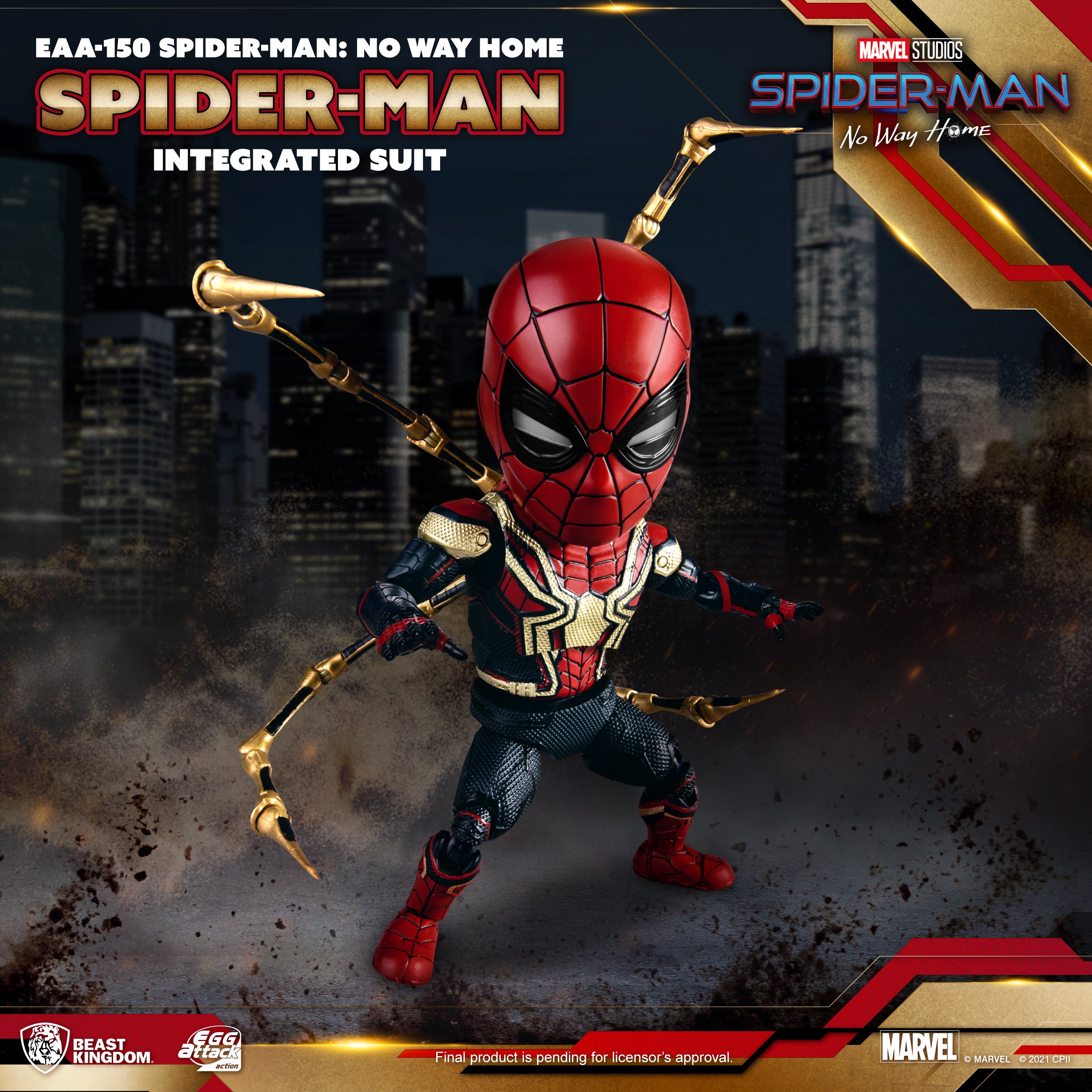 Beast Kingdom EAA-150 Marvel Spider-Man: No Way Home Spider-Man Integrated Suit Egg Attack Action Figure